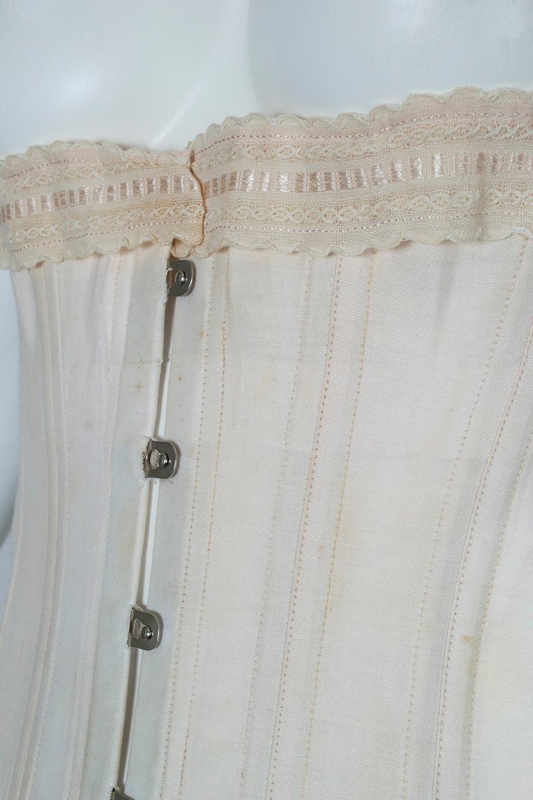 Edwardian Nuform Front-Opening Corset with Garter Straps ...