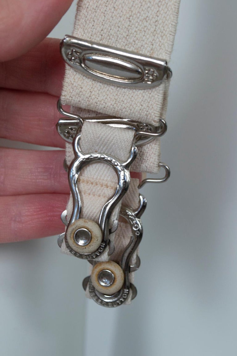 Edwardian Nuform FrontOpening Corset with Garter Straps, 1919 at