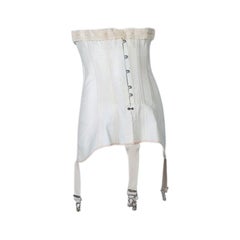 Edwardian Nuform Front-Opening Corset with Garter Straps, 1919
