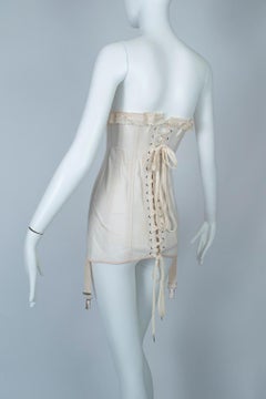 Edwardian Nuform Front-Opening Corset with Garter Straps, 1919