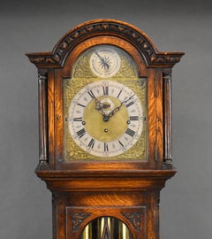 Edwardian Oak 9 Tube Longcase Clock