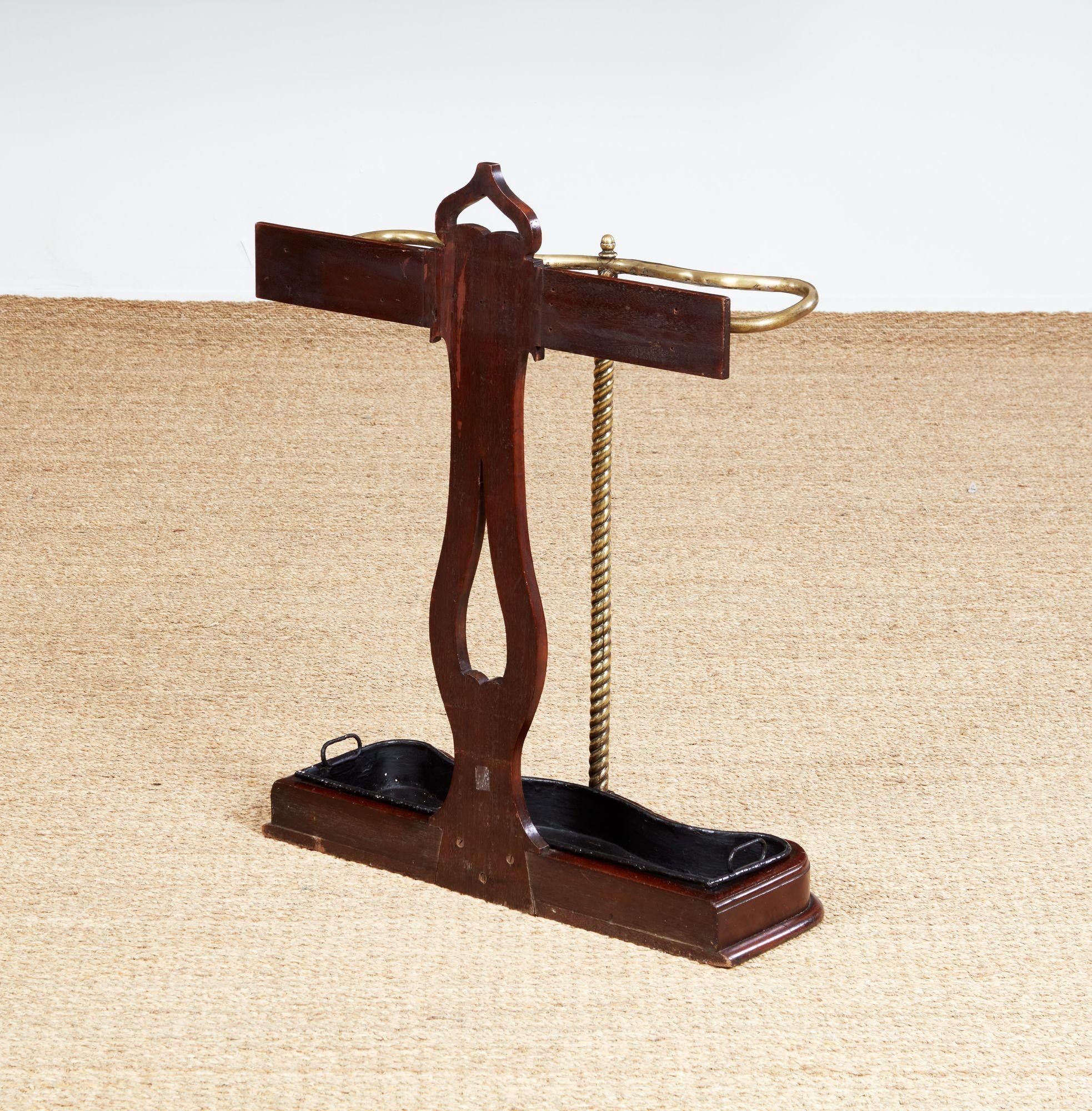 Portaombrelli edoardiano in Oak e ottone in vendita 6