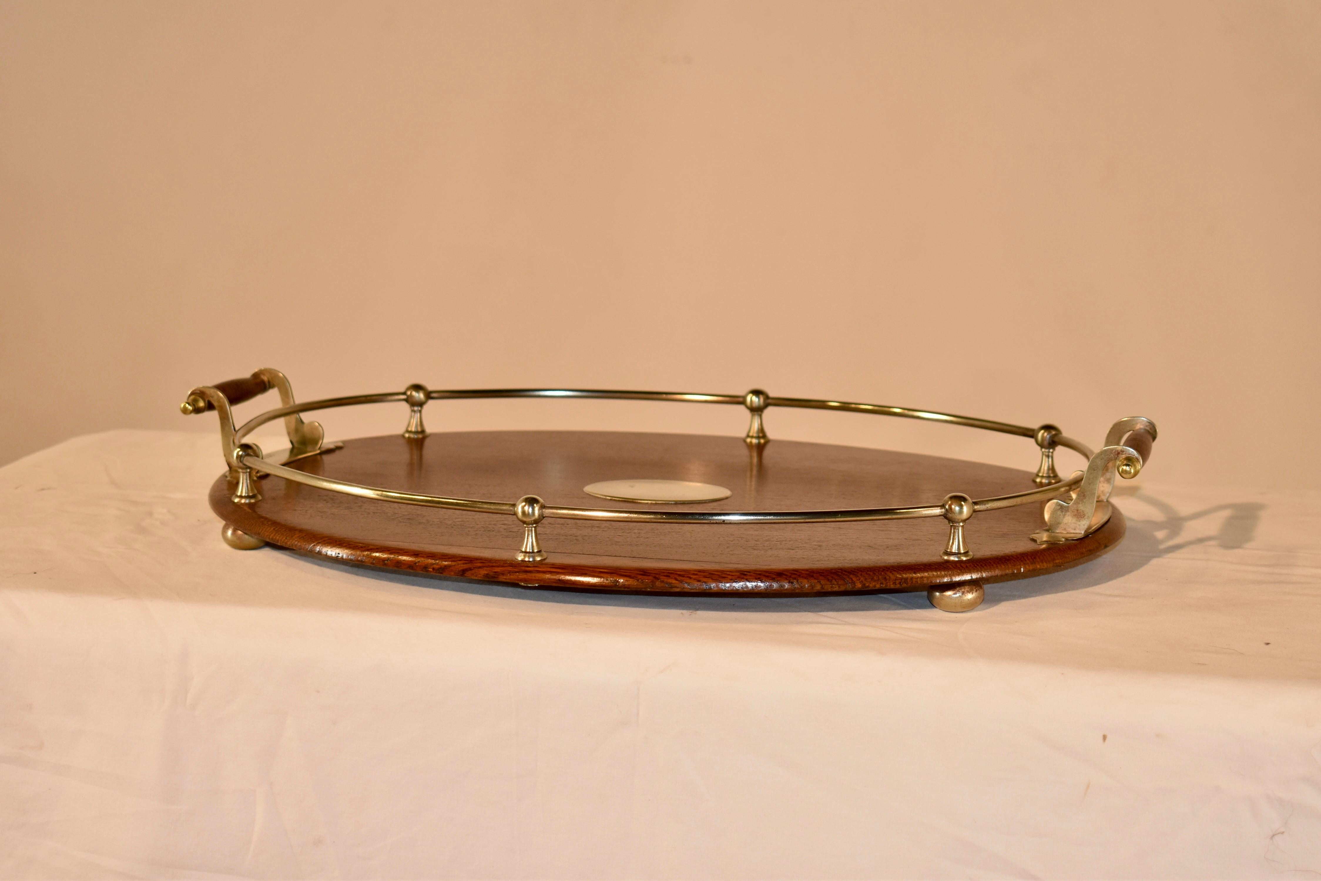 Edwardian Oak and Silver Plate Tray, Circa 1900 For Sale 3