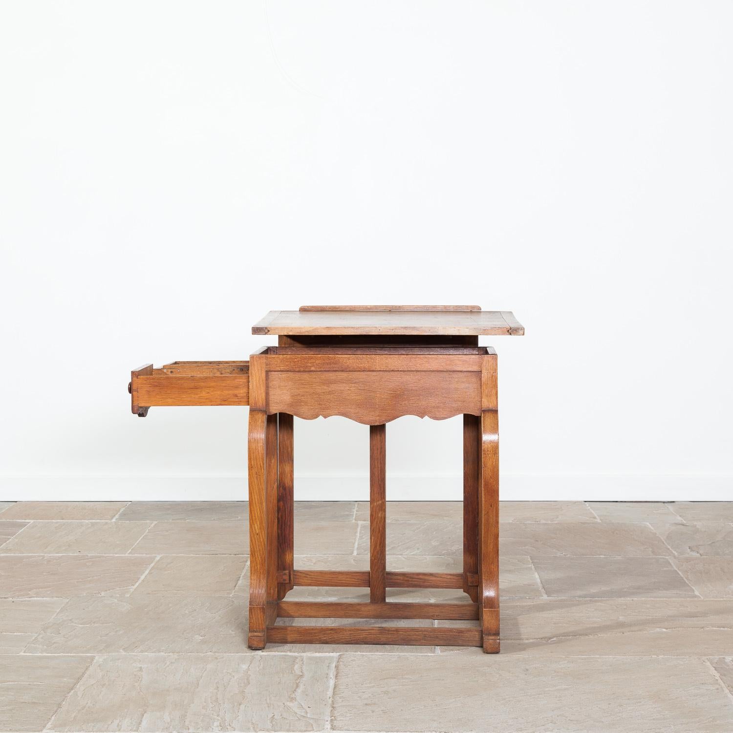Edwardian Oak Artists Table Incorporating Adjustable Easel 2