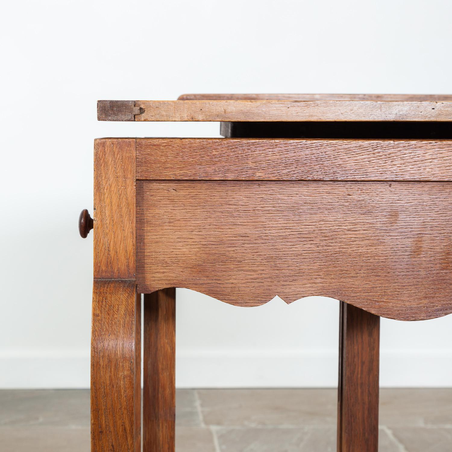 Edwardian Oak Artists Table Incorporating Adjustable Easel 4