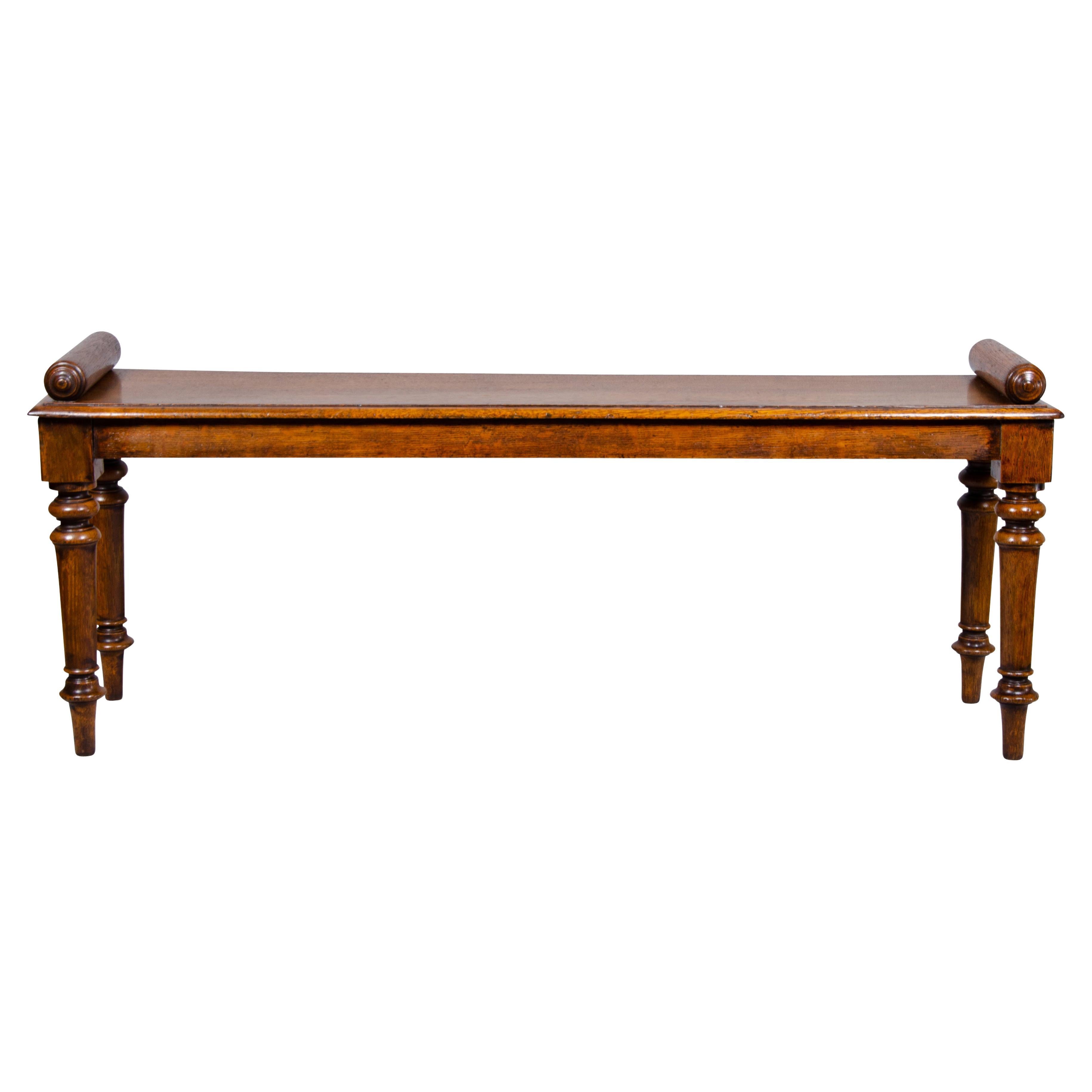 Edwardian Oak Bench Attributed to Schoolbred