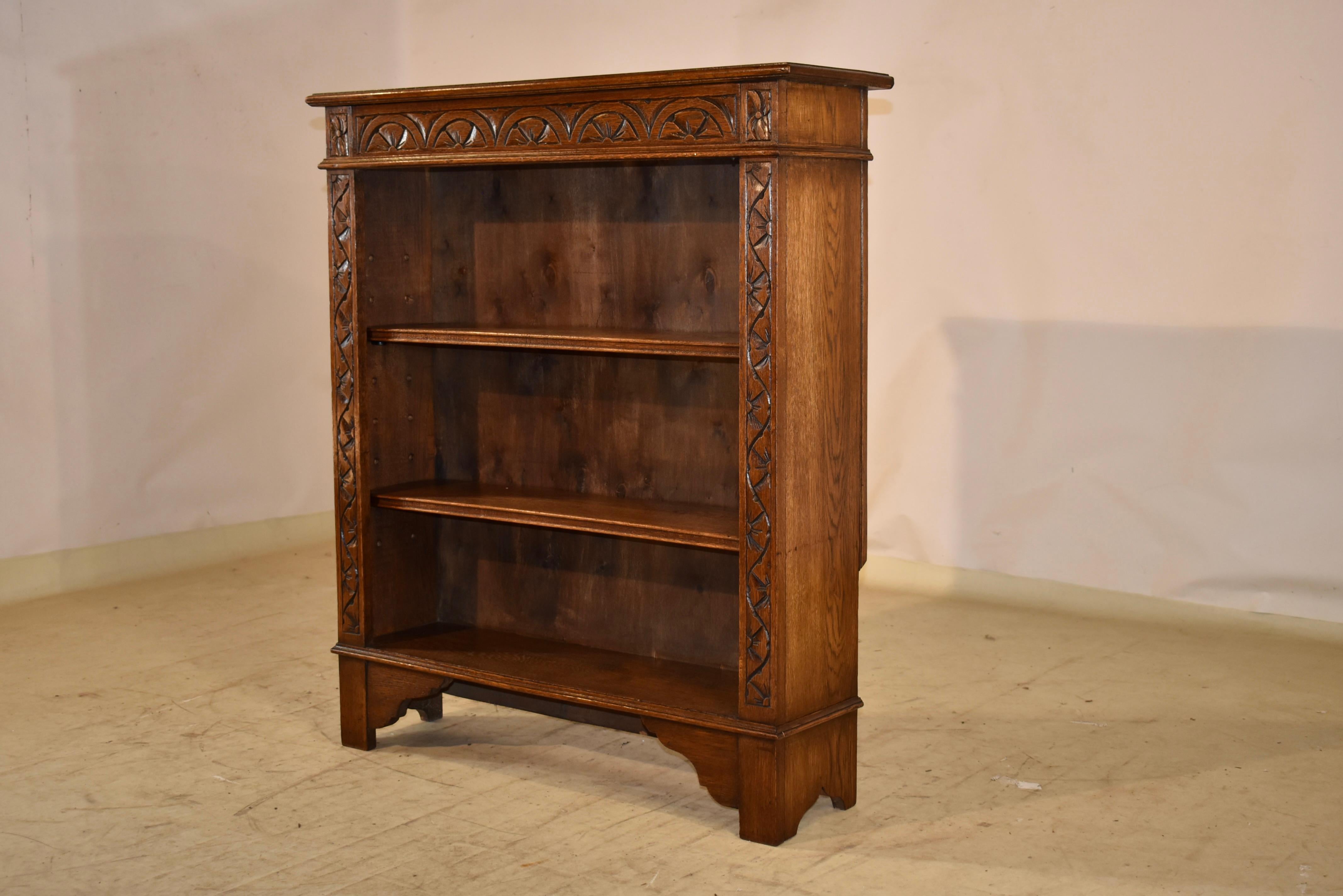 Edwardian Oak Bookcase, C.1900 For Sale 1