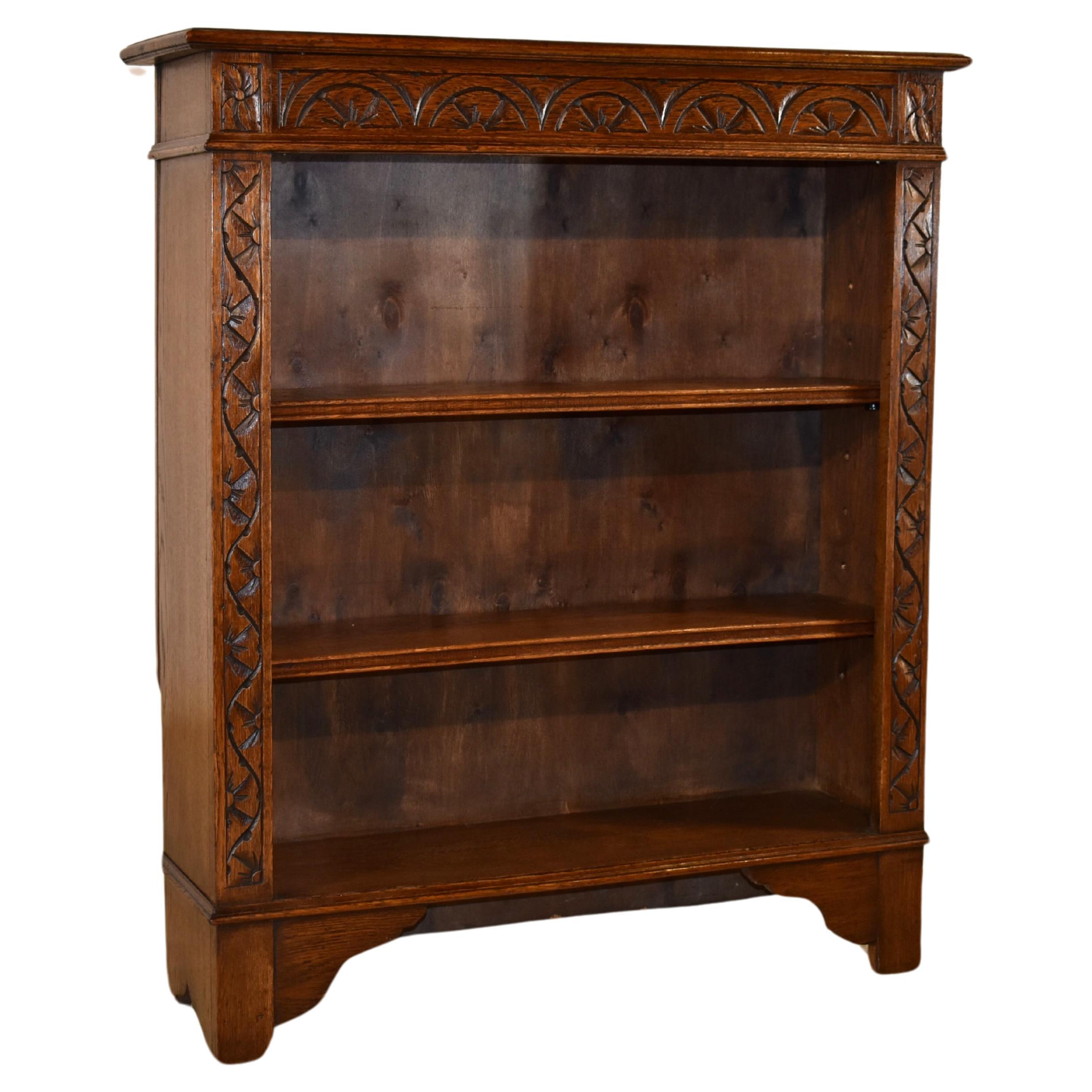 Edwardian Oak Bookcase, C.1900