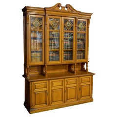 Antique Edwardian Oak Bookcase