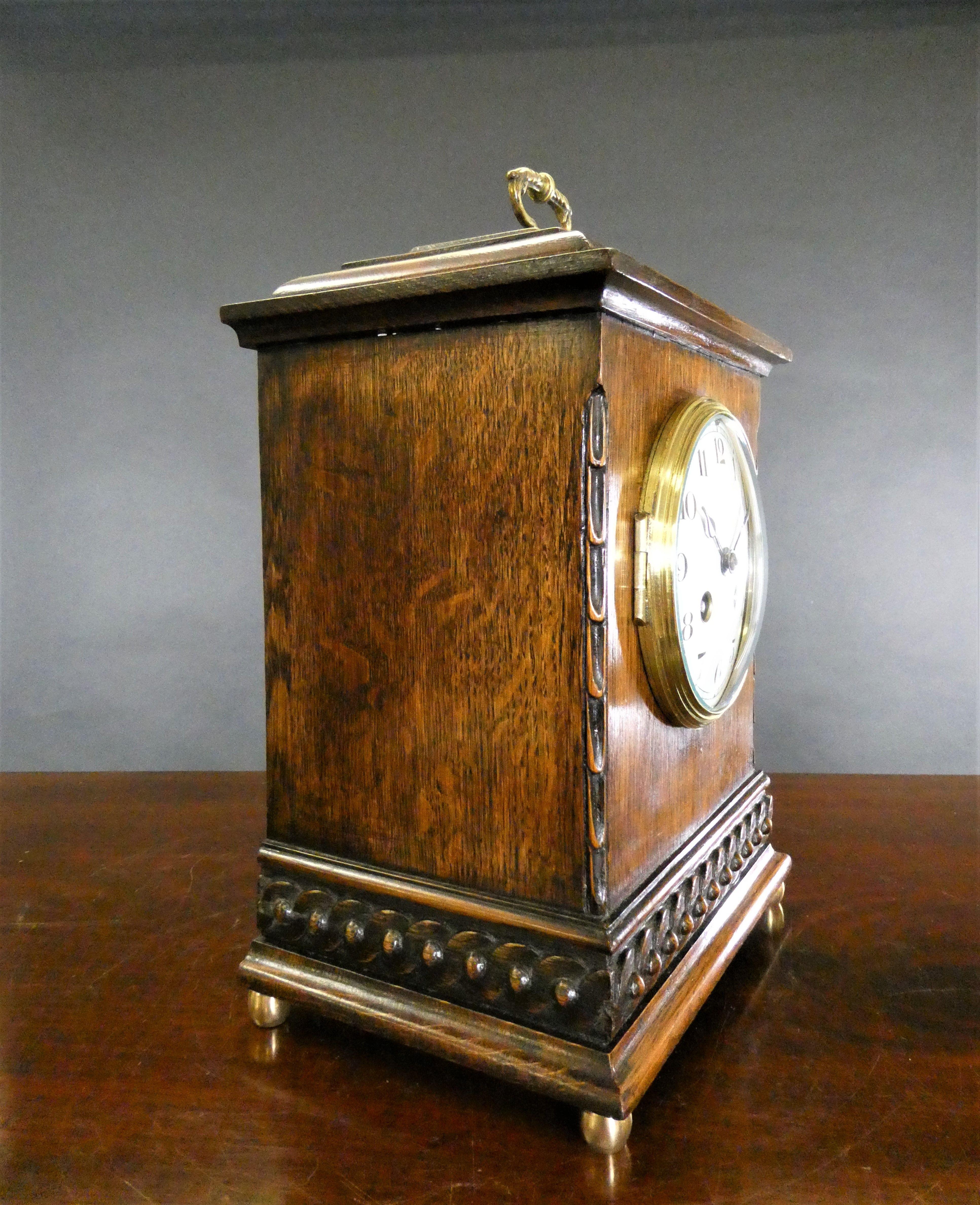 oak mantel clock