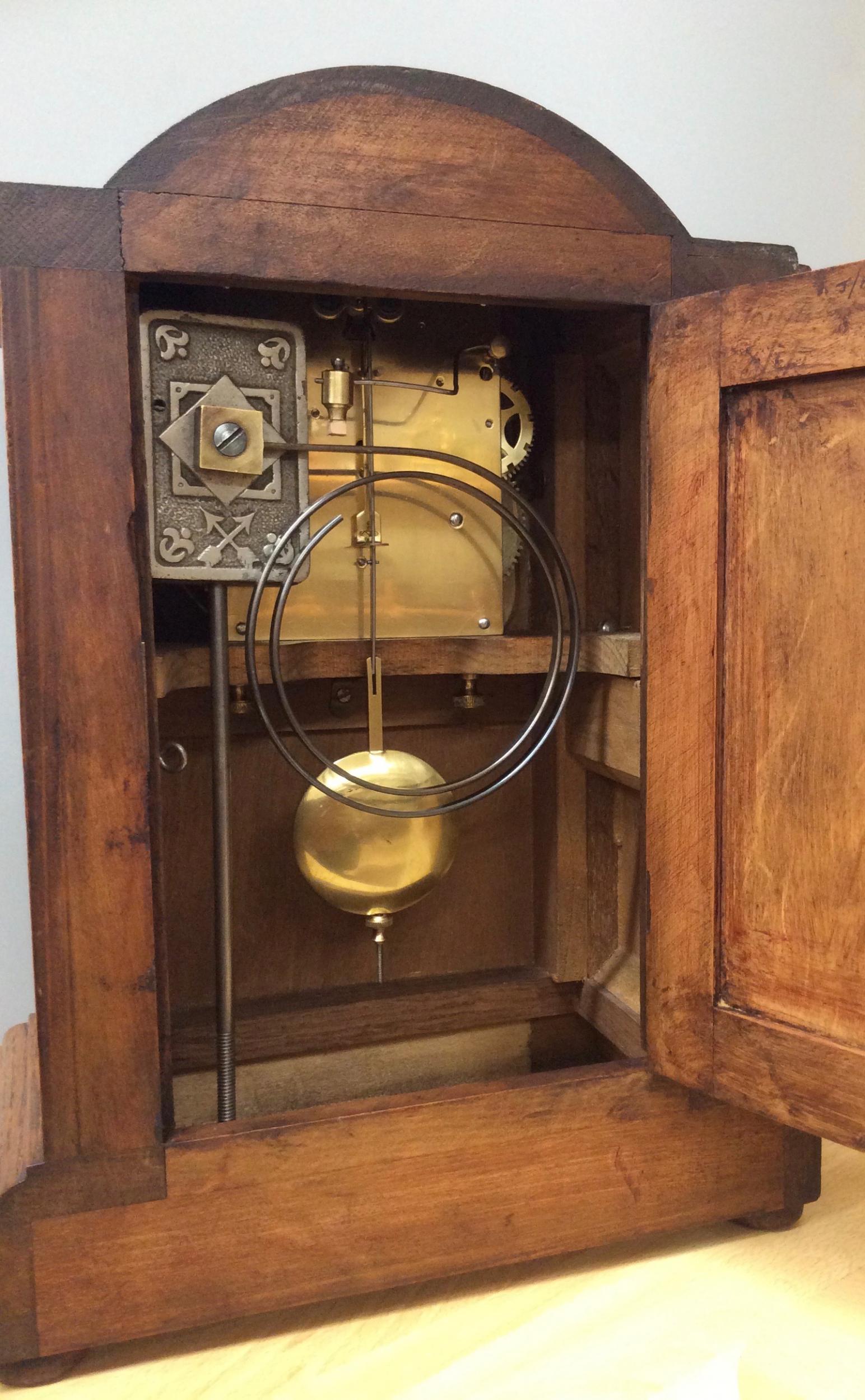 German Edwardian Oak Cased Mantel Clock