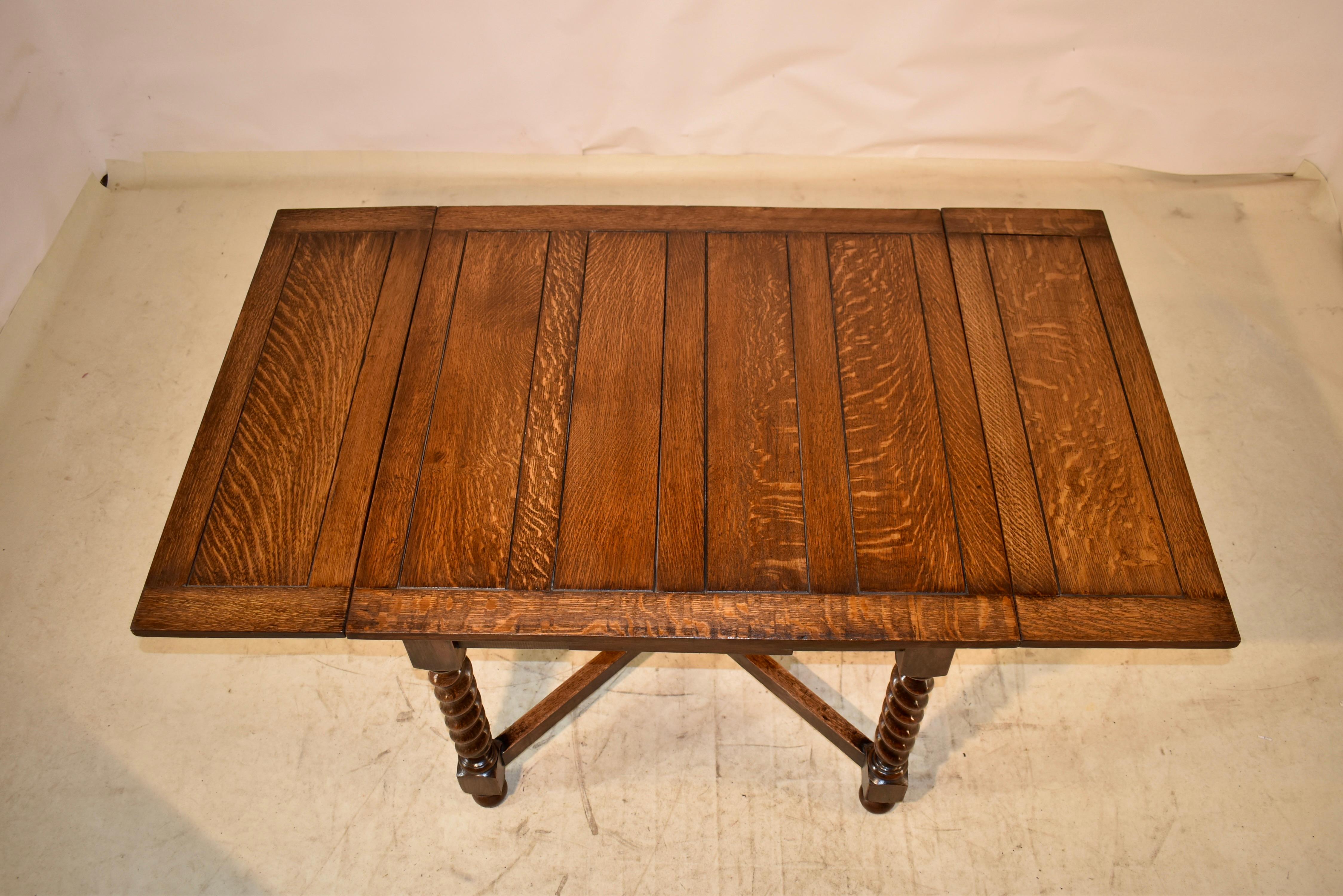 Edwardian Oak Draw-Leaf Table, C. 1900 4