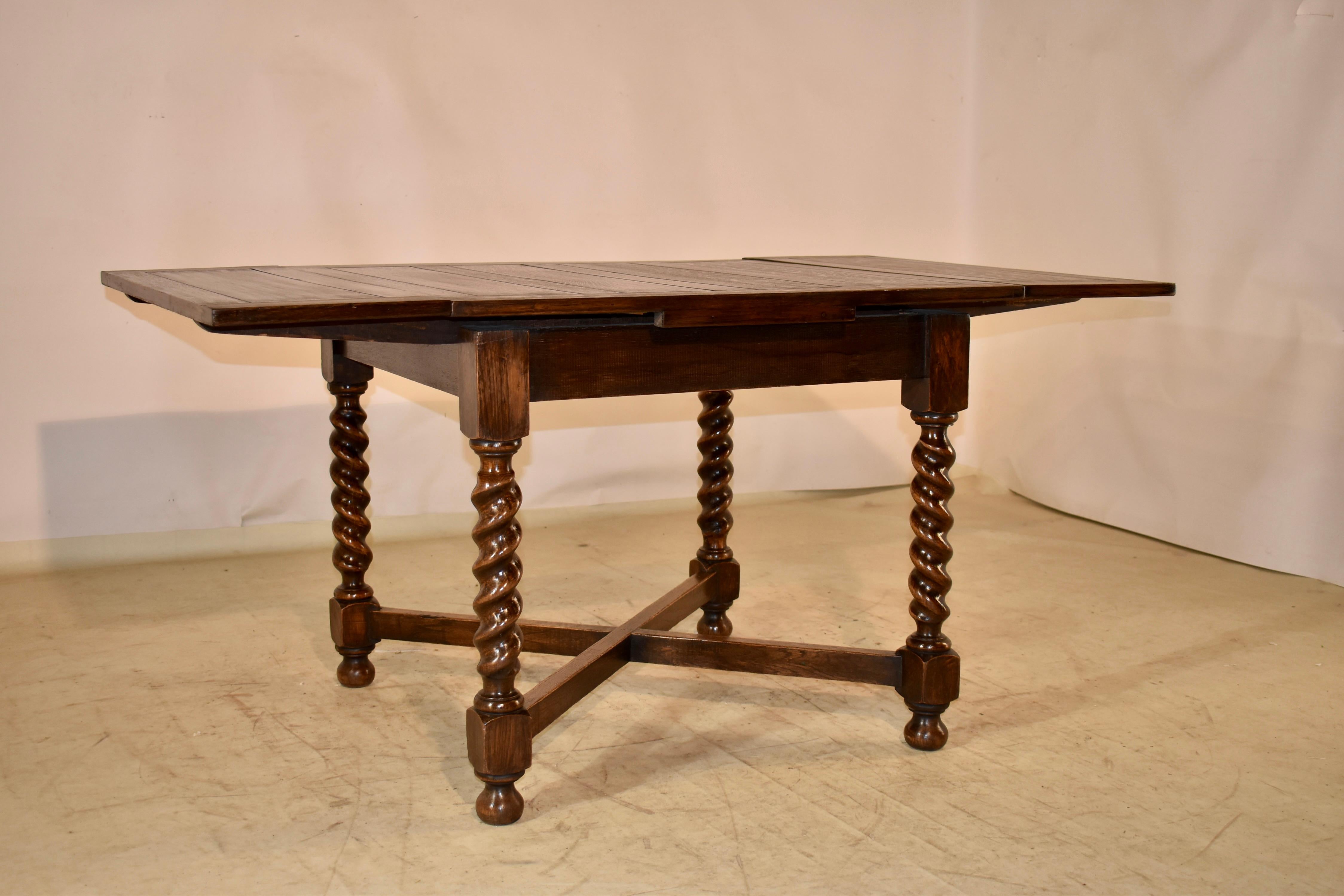 Edwardian Oak Draw-Leaf Table, C. 1900 3