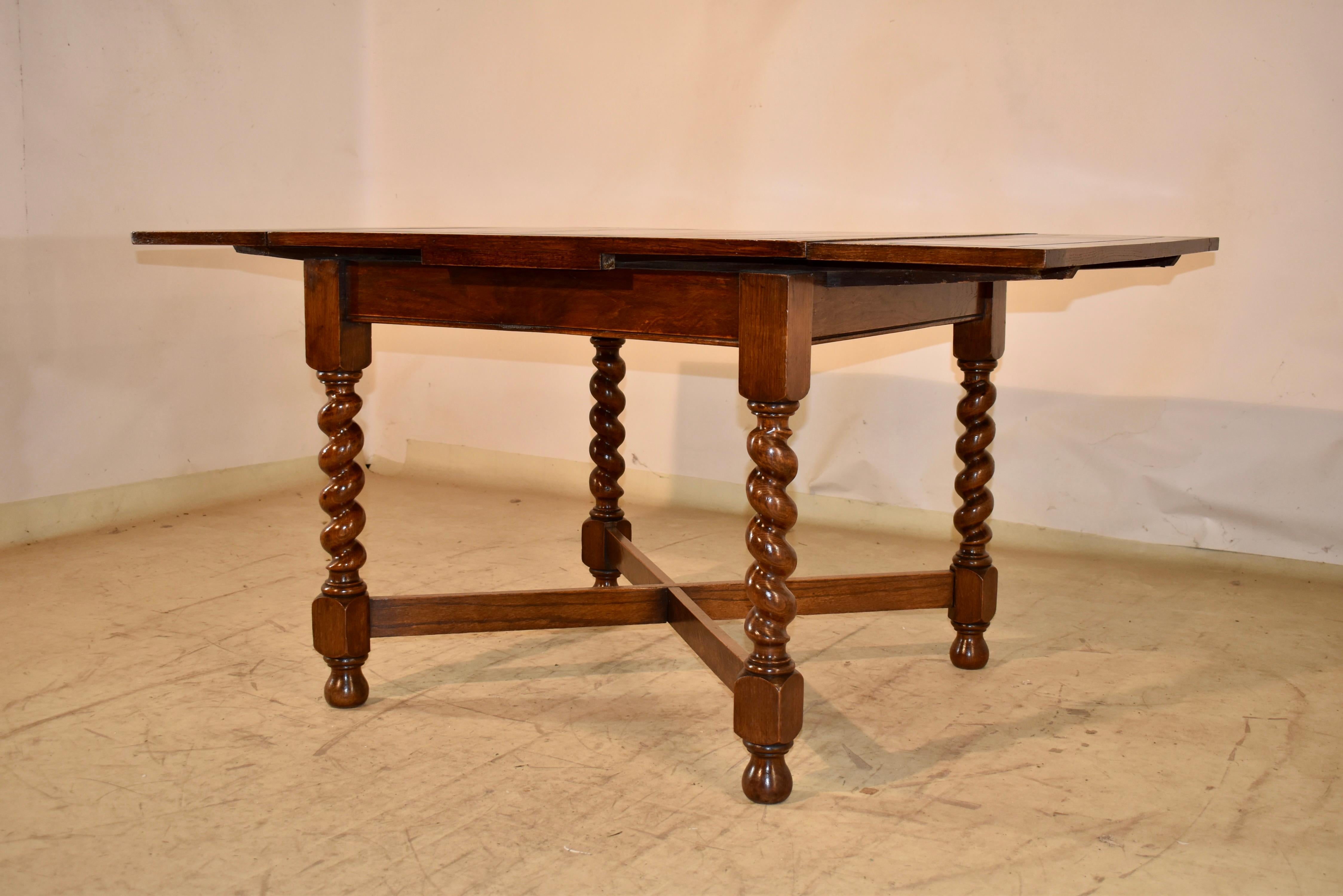 Chêne Table à tiroirs en Oak Edwardien, Circa 1900 en vente