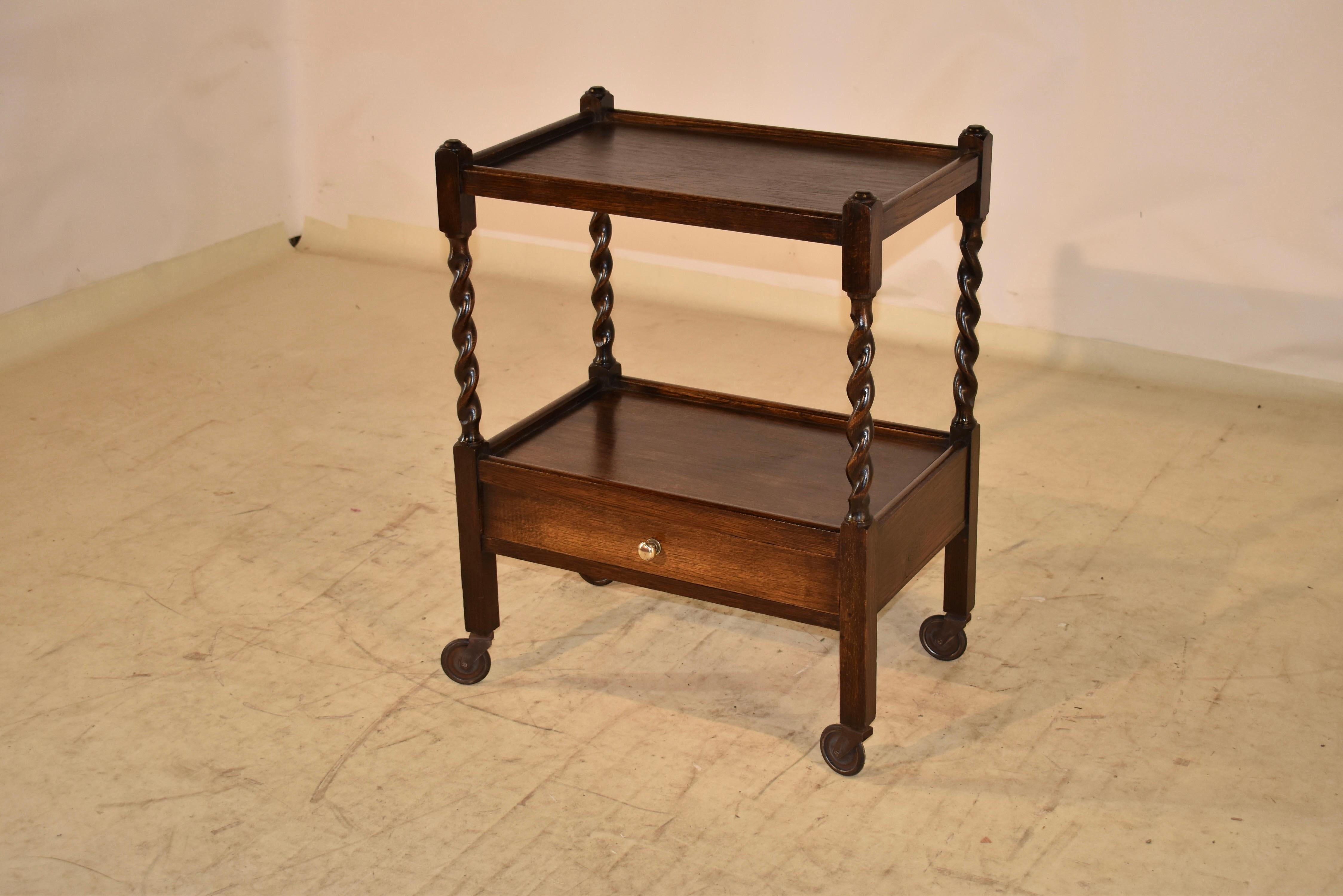 Edwardian Oak Drink Cart, c. 1900 1