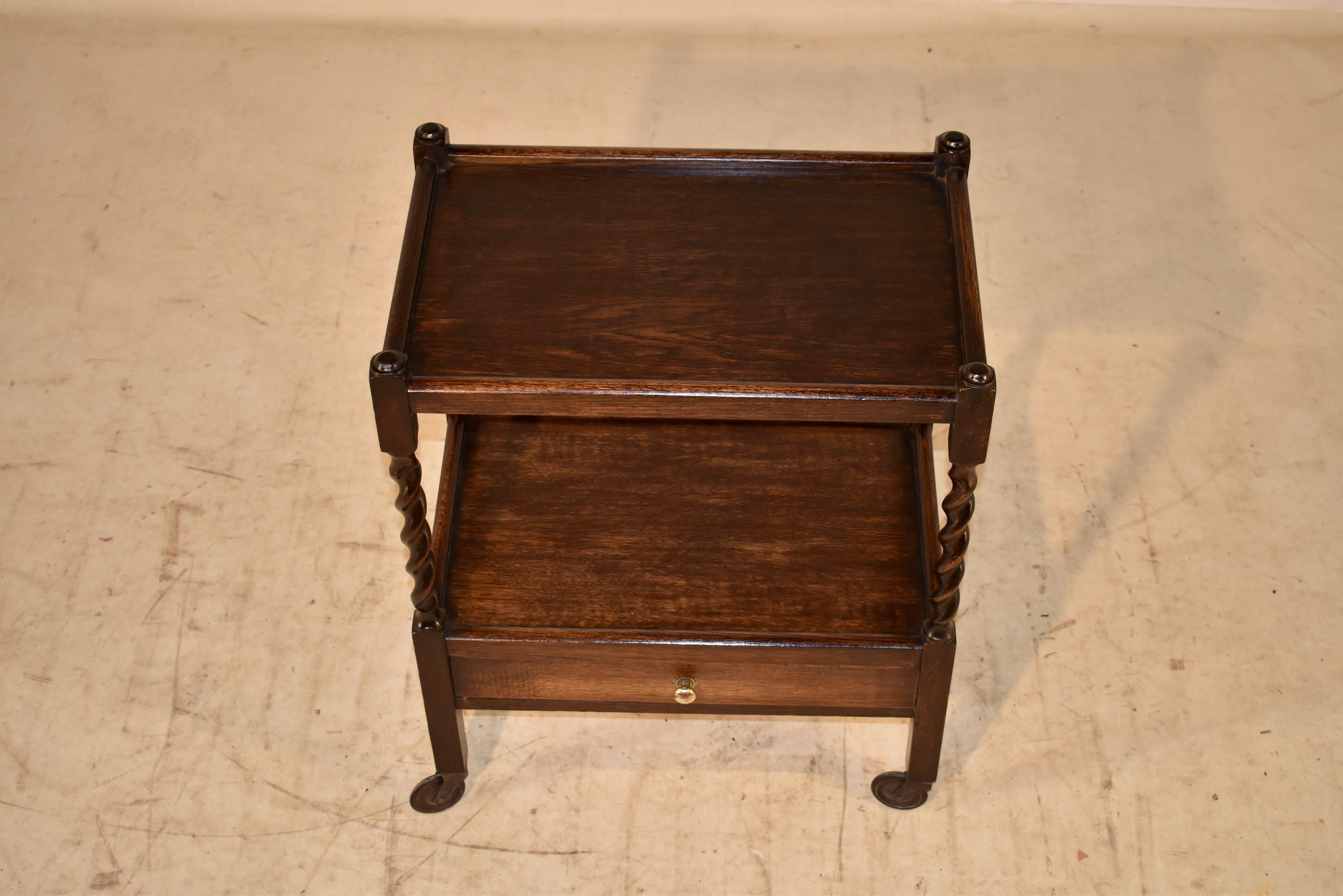 Edwardian Oak Drink Cart, c. 1900 4