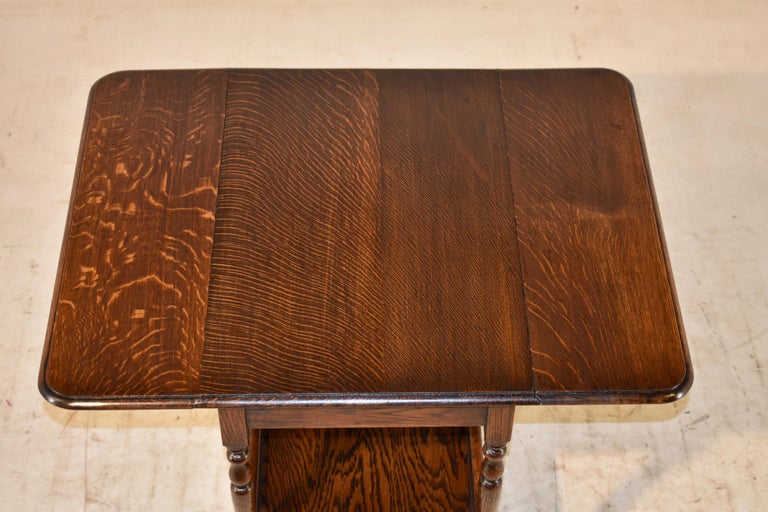 Table Chariot à Thé Ancienne En Chêne - Sur Roulettes - Style Vintage - Dimensions 79x66.5x68cm