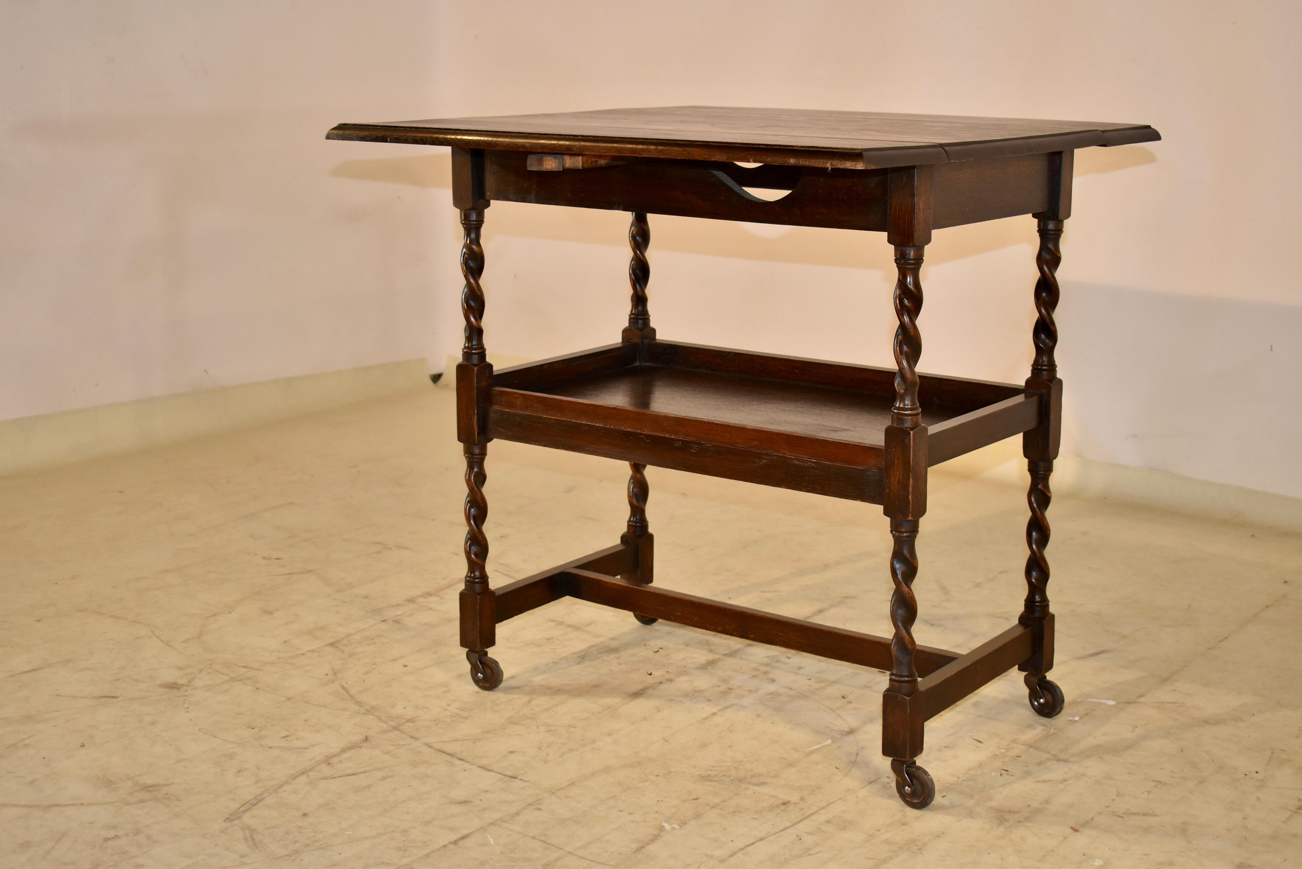 Early 20th Century Edwardian Oak Drink Cart, circa 1900