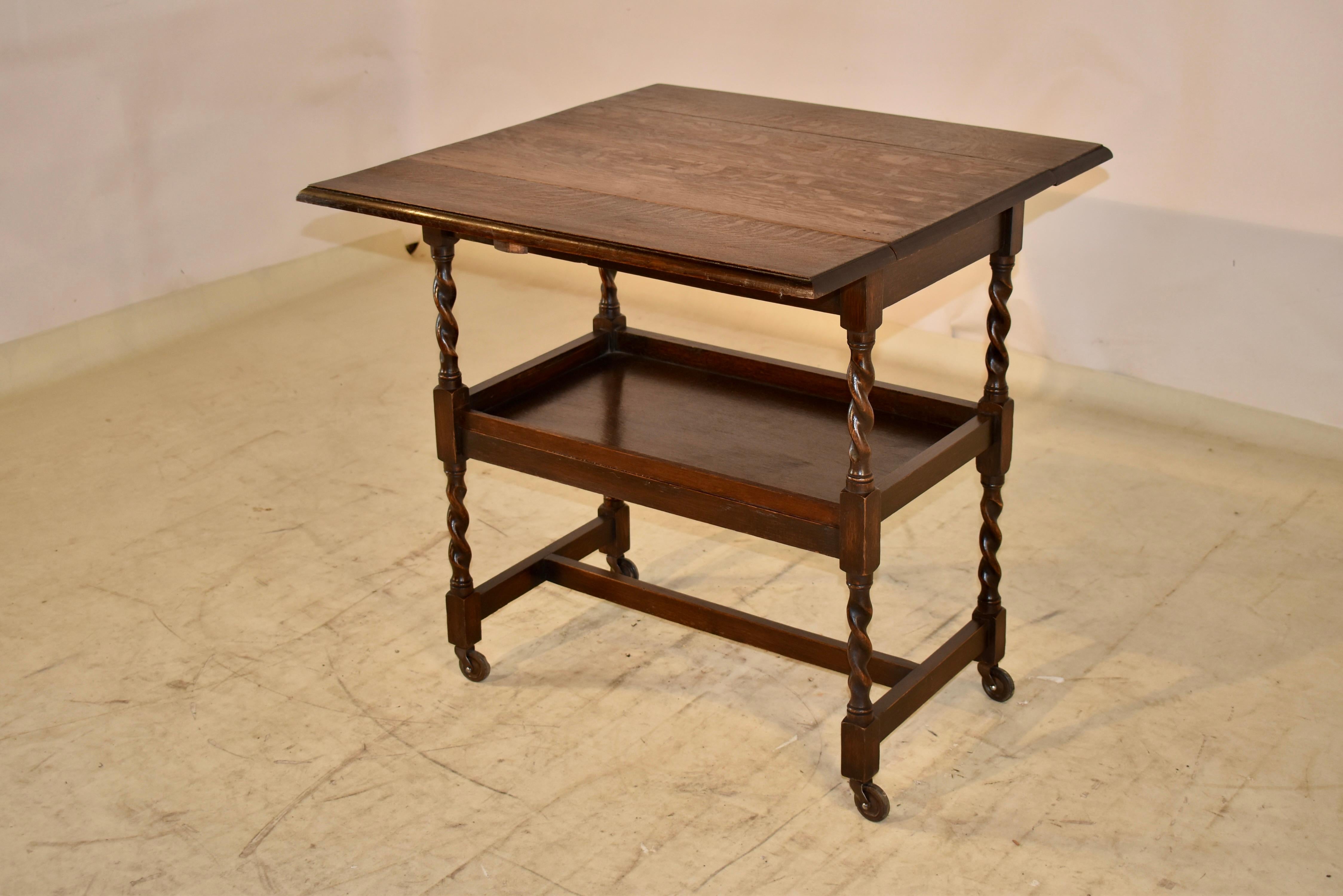 Edwardian Oak Drink Cart, circa 1900 1
