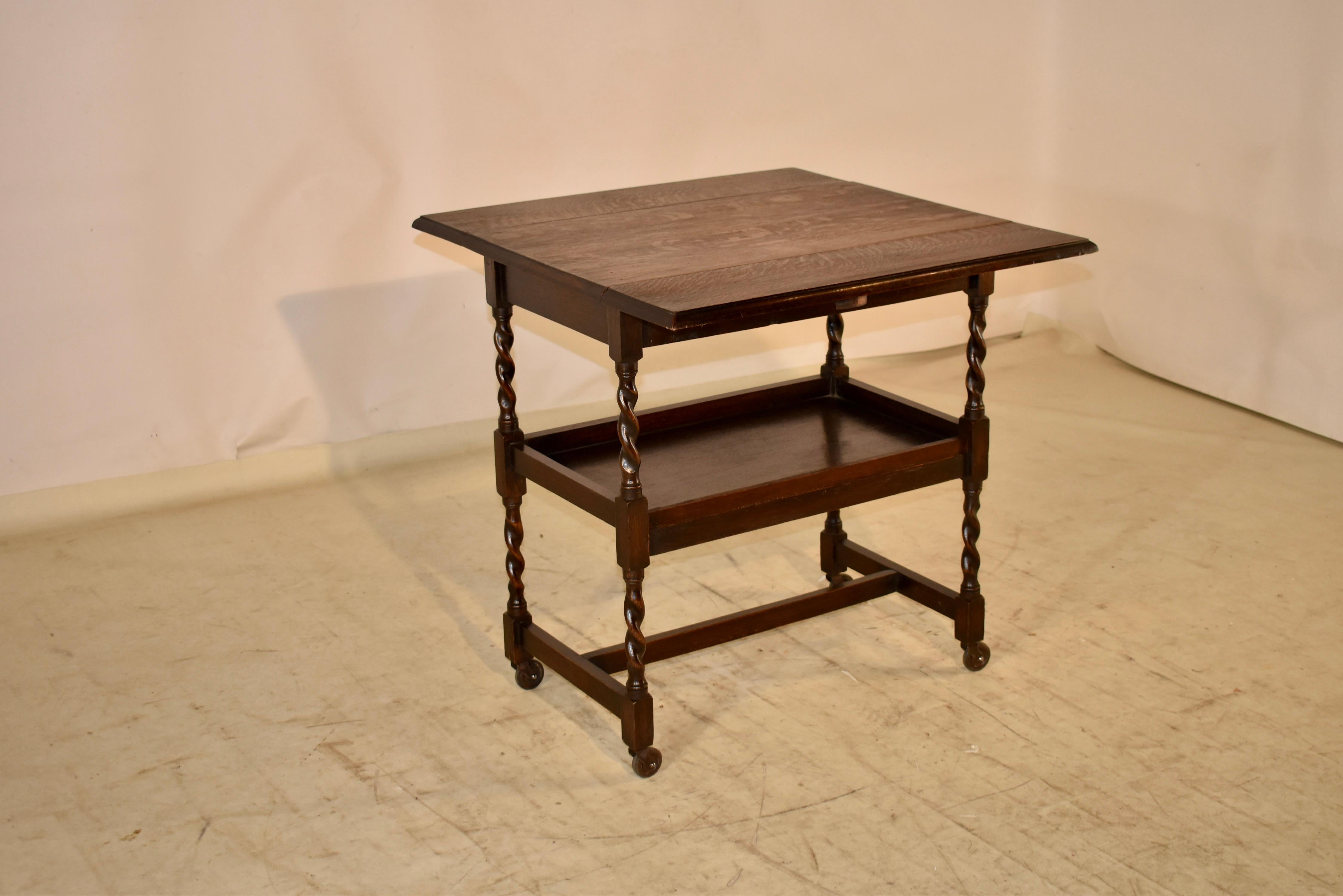 Edwardian Oak Drink Cart, circa 1900 2