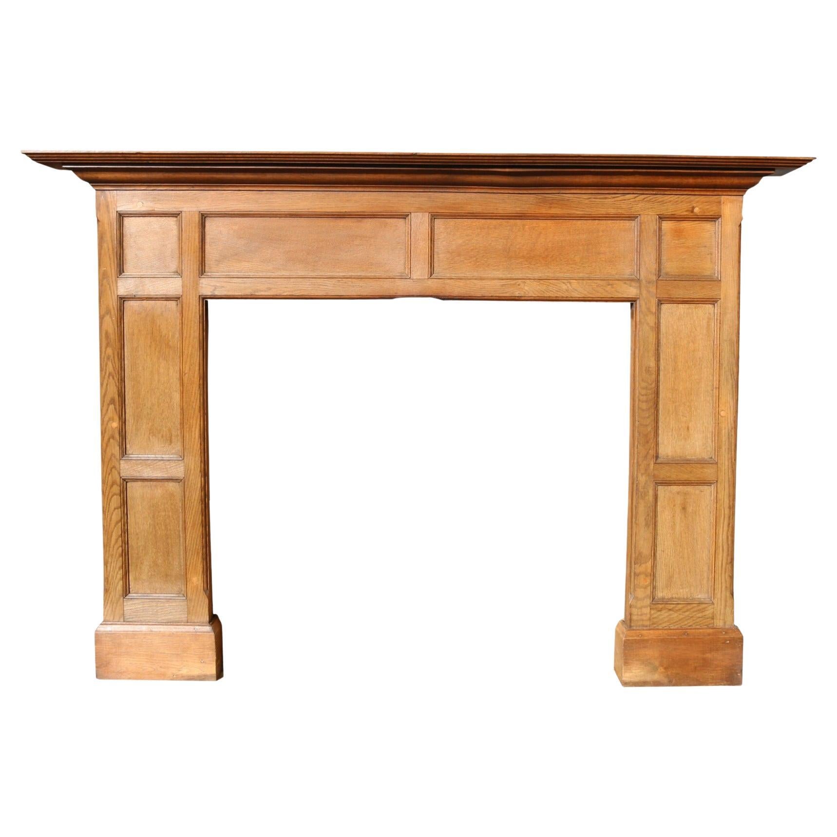 Edwardian Oak Fire Mantel