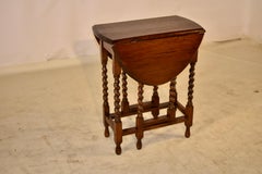 Edwardian Oak Gate Leg Table, c. 1900