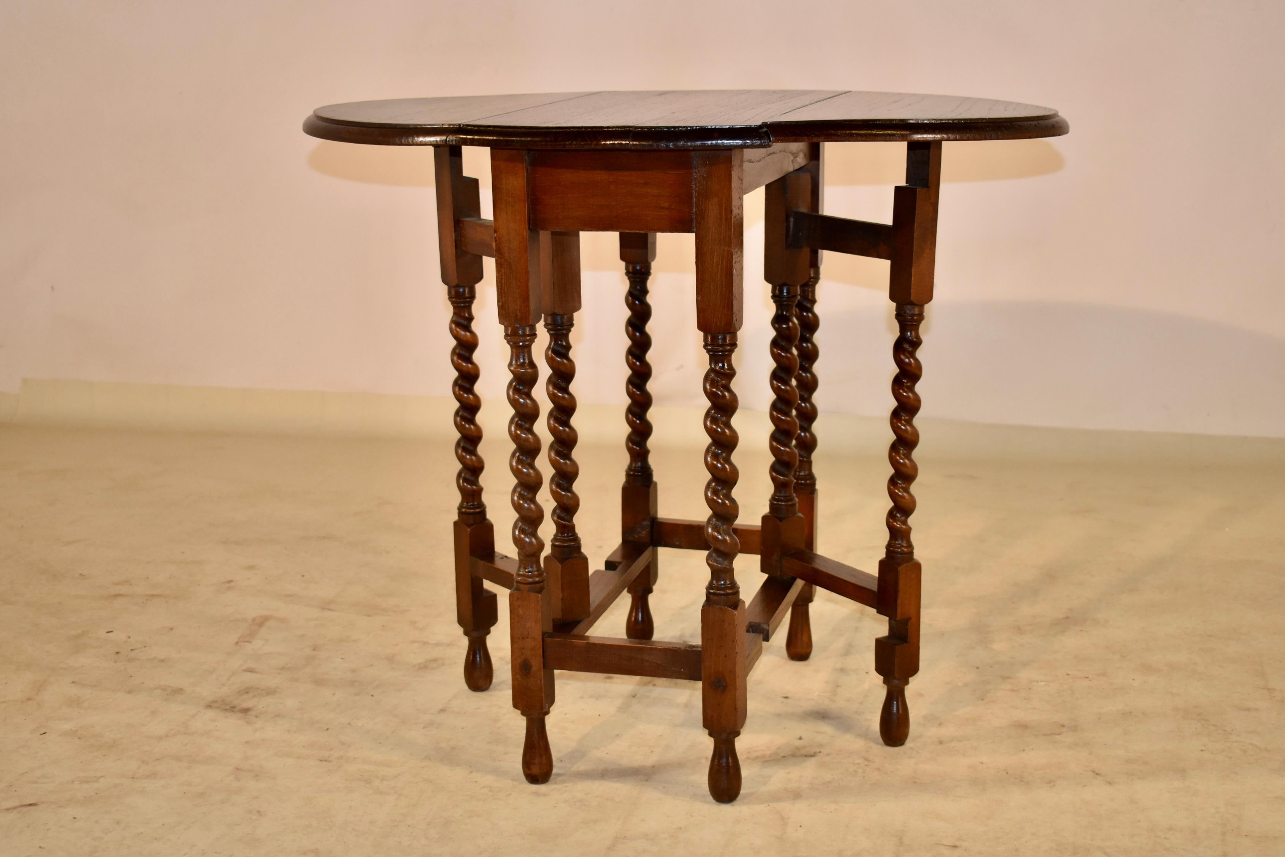 Edwardian Oak Gate Leg Table, c. 1900 3