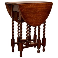 Antique Edwardian Oak Gate Leg Table