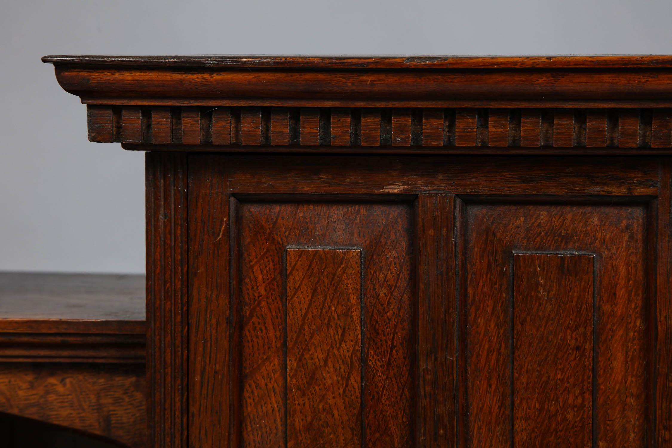 19th Century Edwardian Oak Hanging or Desk Cabinet For Sale