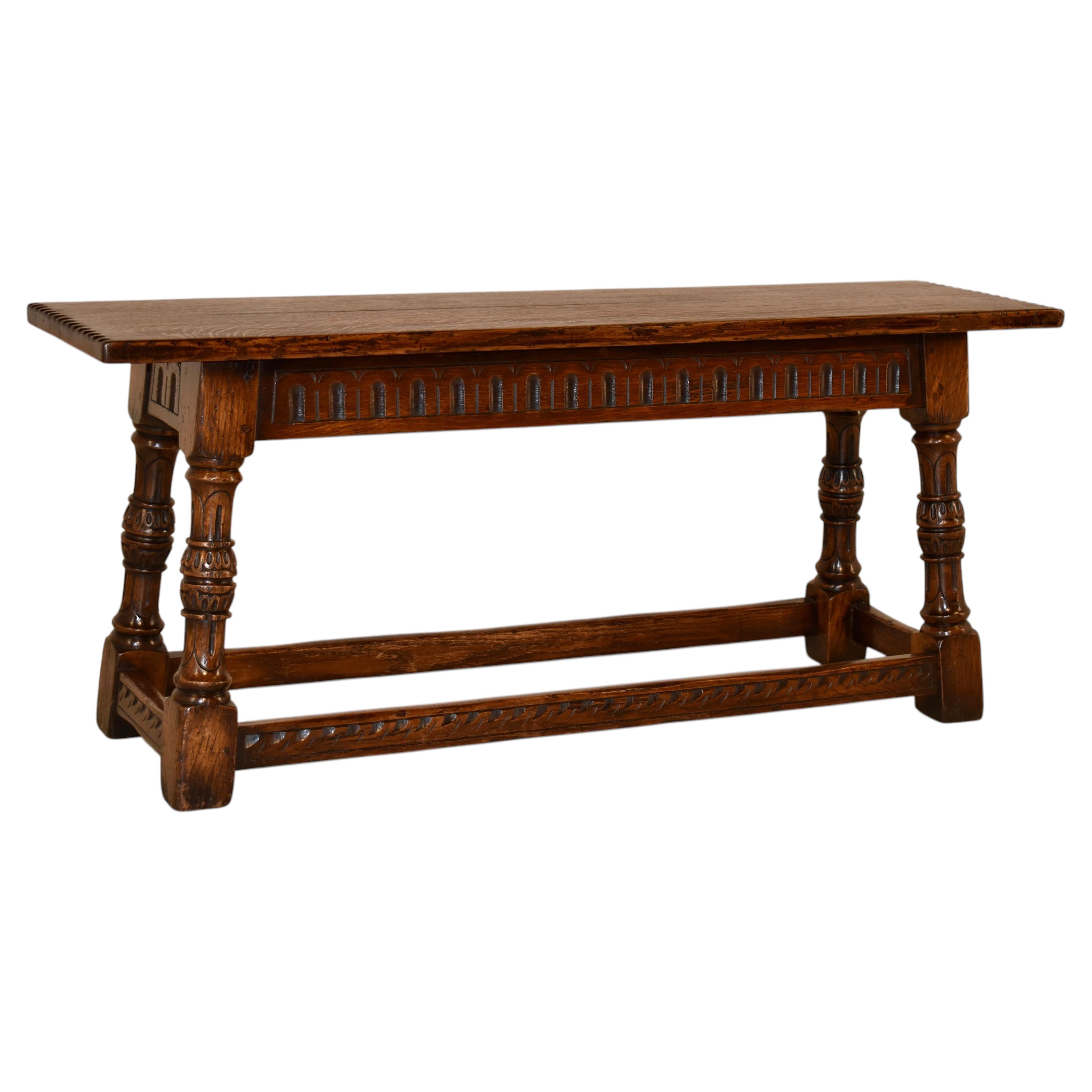 Banc édouardien en chêne d'Angleterre, vers 1900 en vente