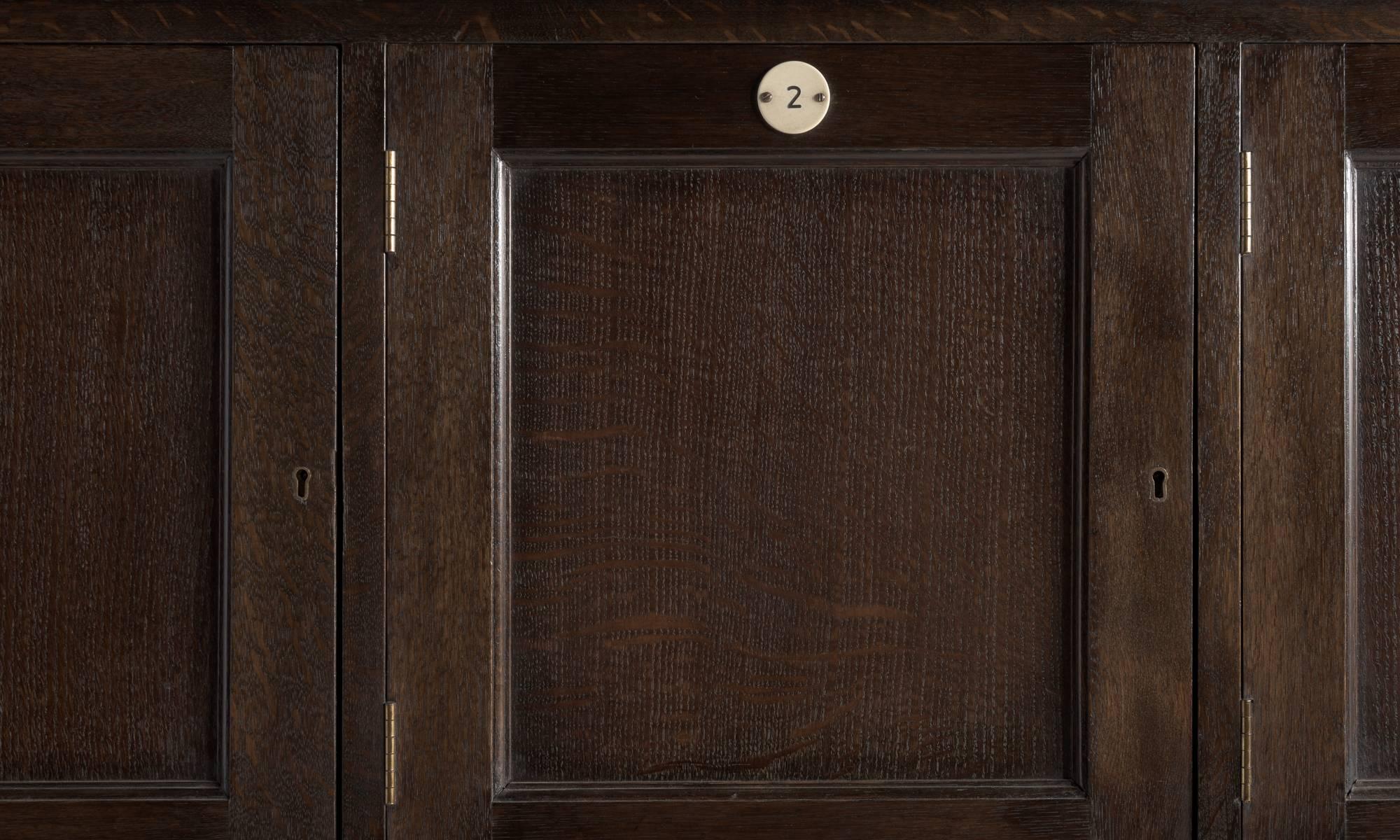 Early 20th Century Edwardian Oak Lockers, circa 1900