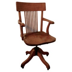 Edwardian Oak Office or Desk Chair