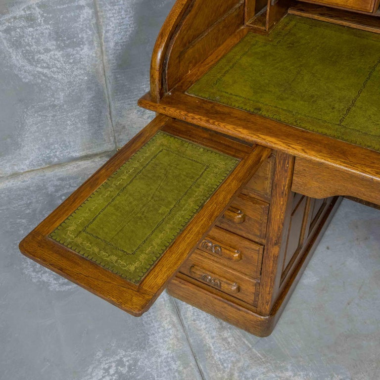Edwardian Oak Roll Top Desk at 1stDibs