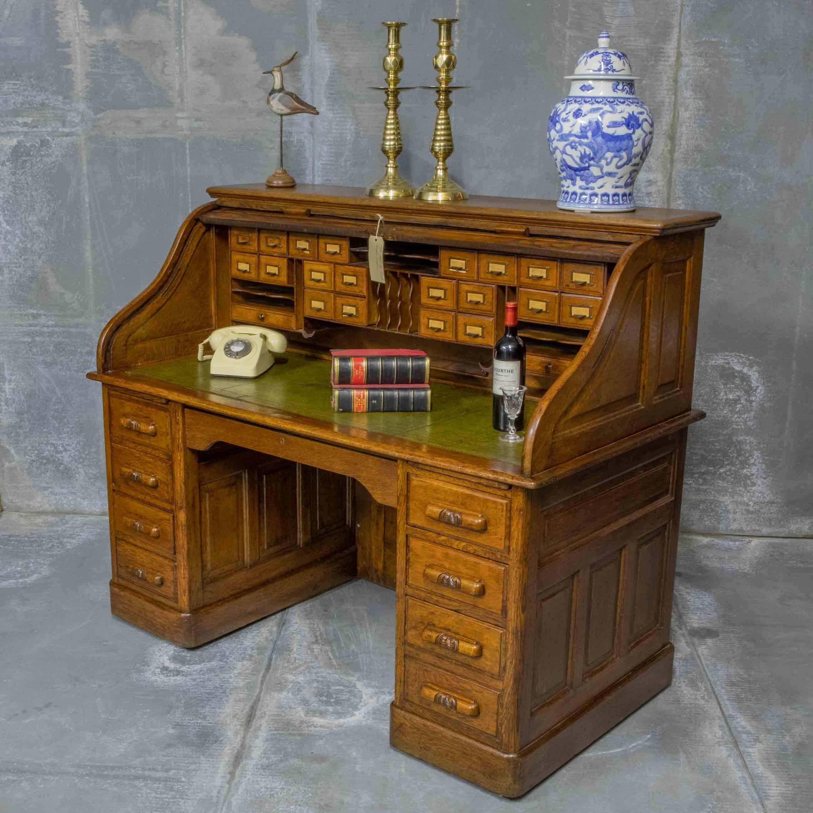 reproduction roll top desk