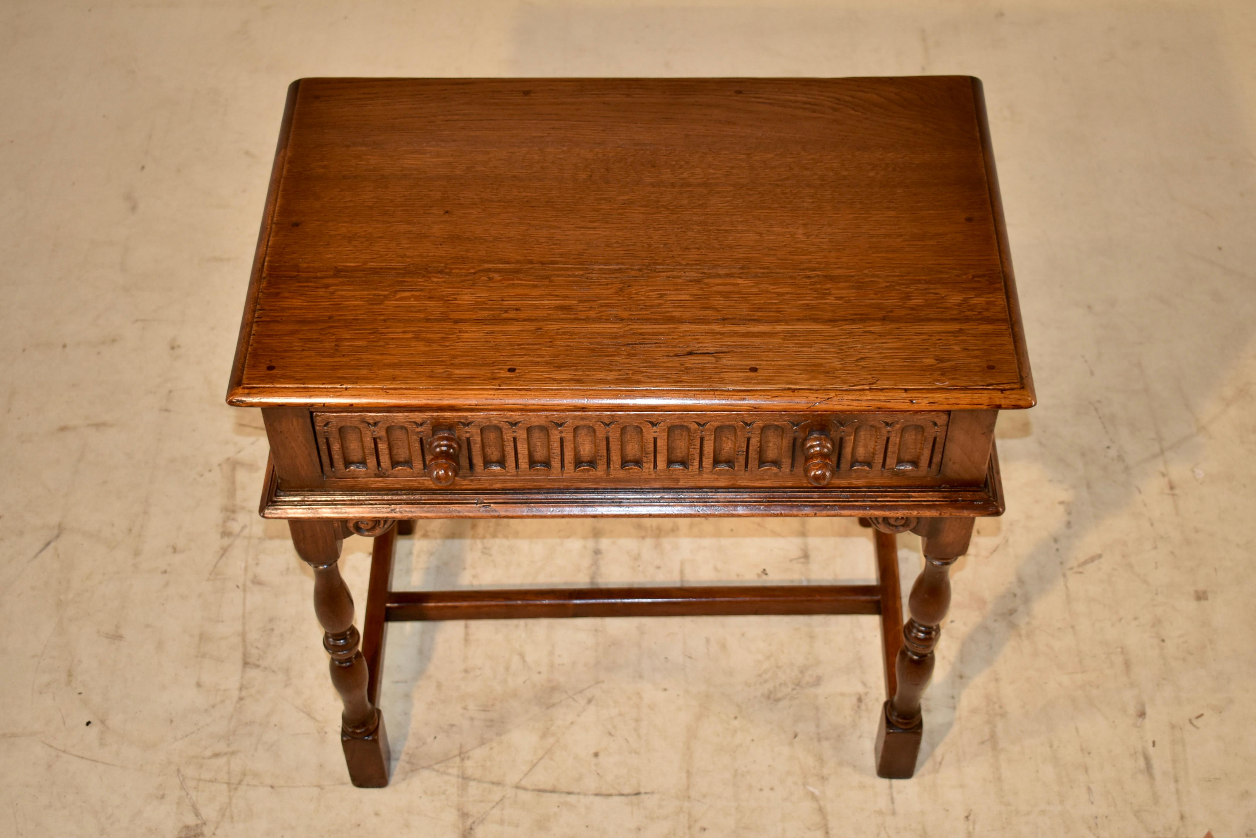 Edwardian Oak Side Table, C. 1900 For Sale 3