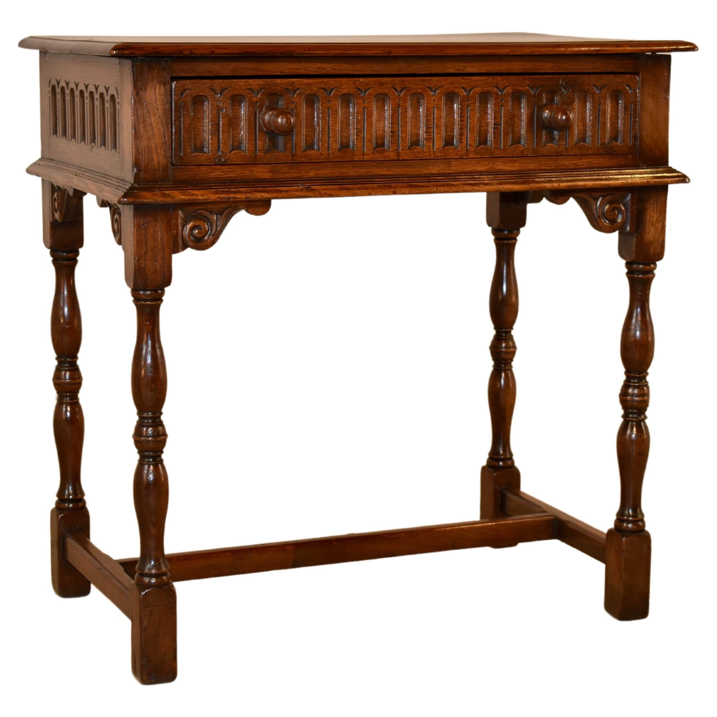Edwardian Oak Side Table, C. 1900 For Sale
