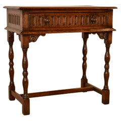 Edwardian Oak Side Table, C. 1900