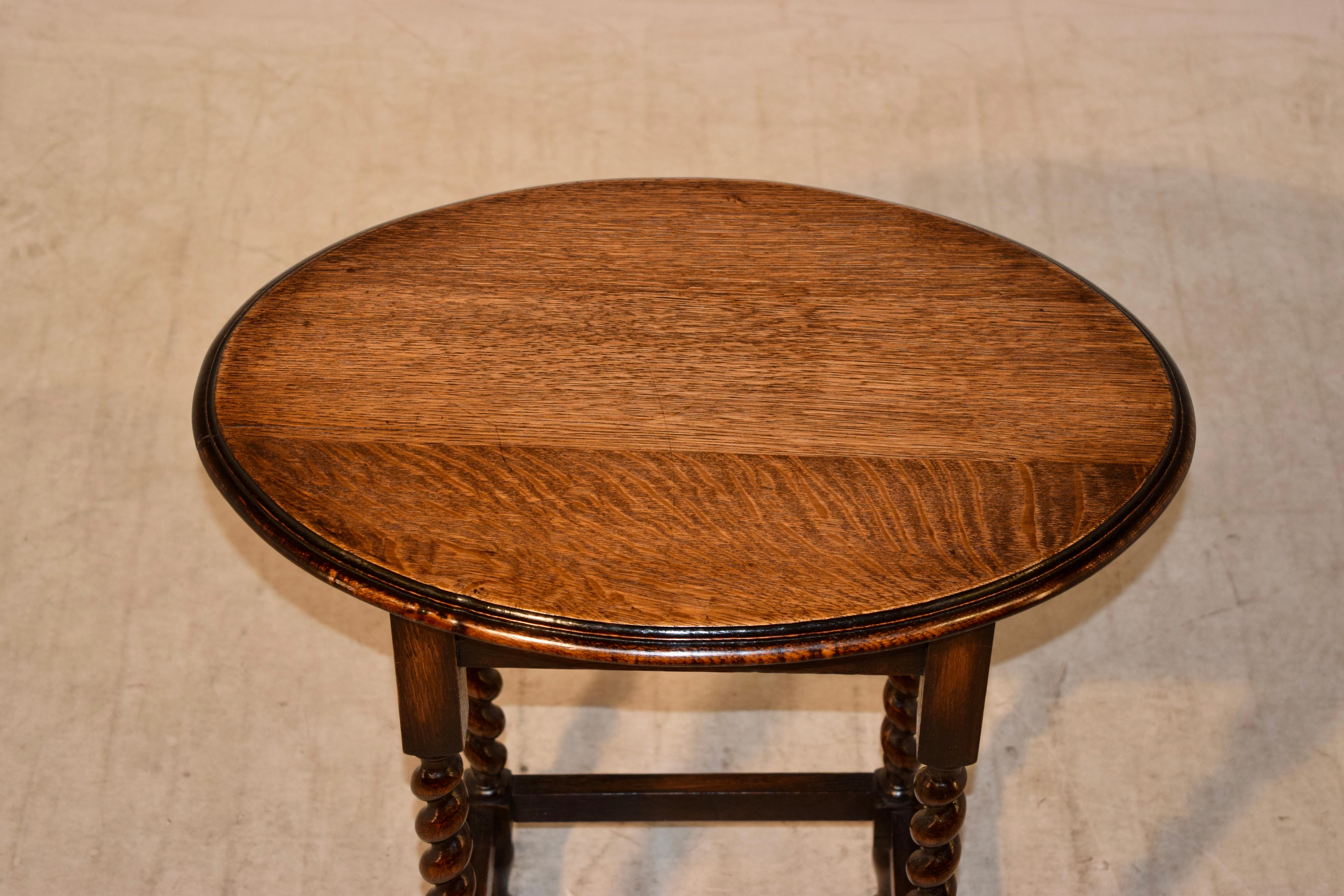 Edwardian Oak Side Table 1