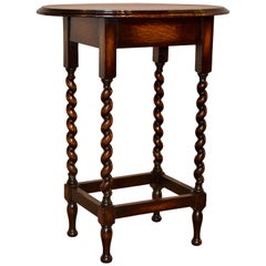 Antique Edwardian Oak Side Table