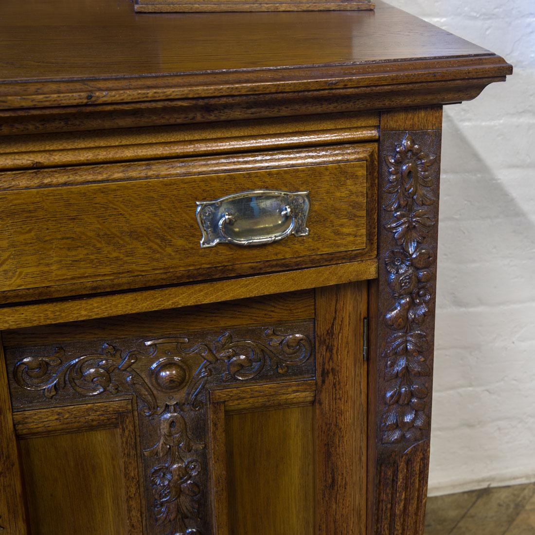 Edwardian Oak Sideboard 6