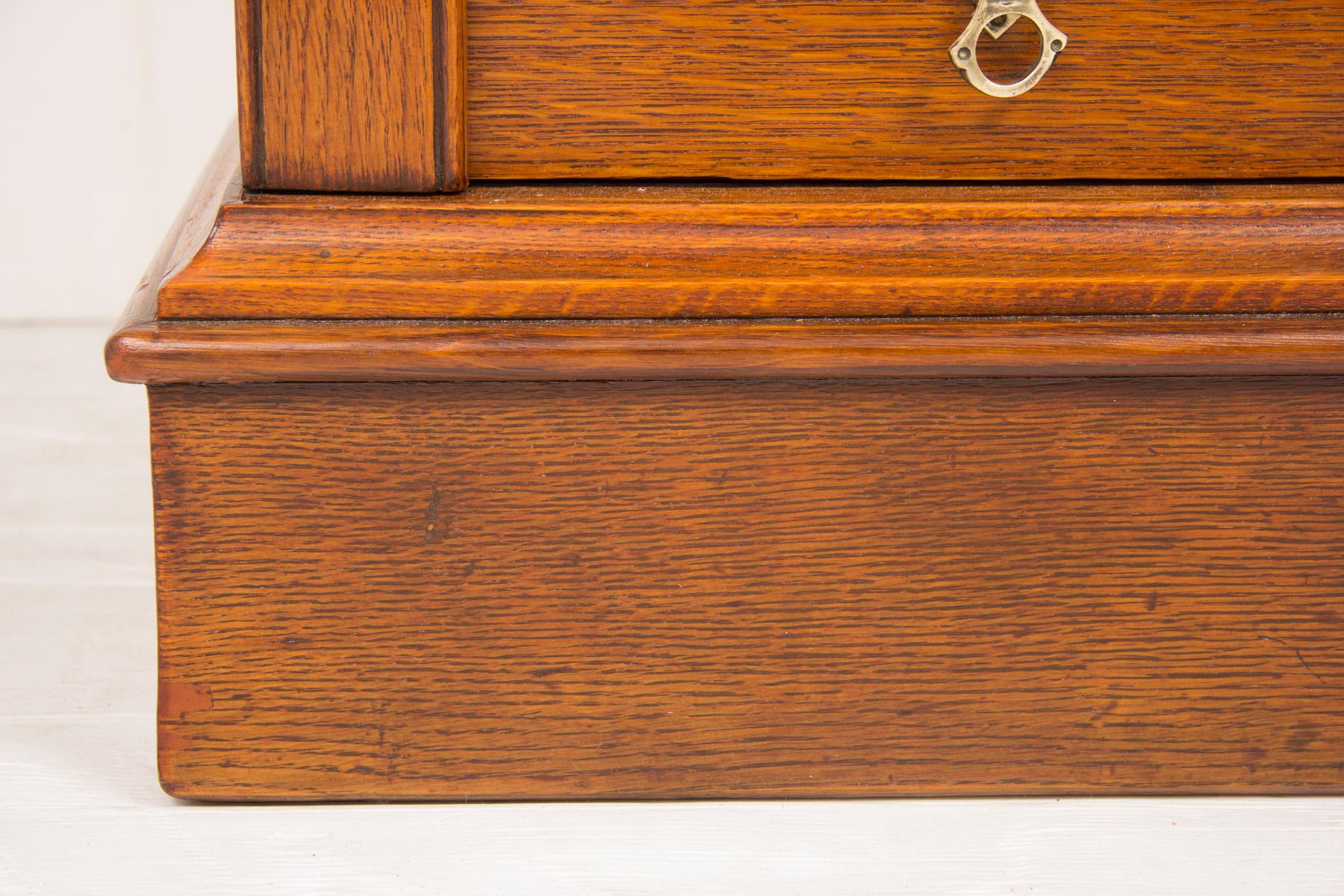 Edwardian Oak Wellington Chest 1