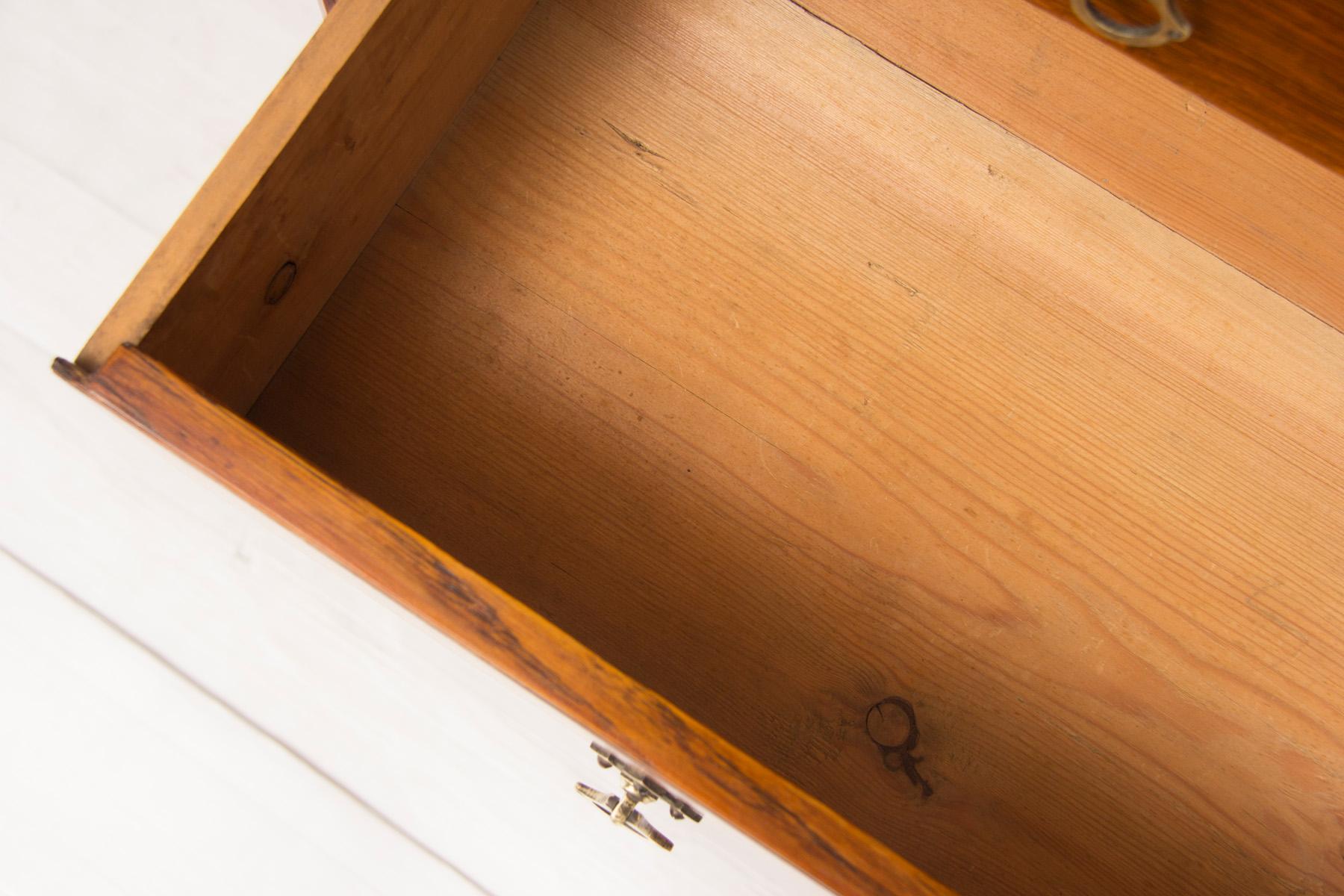 Edwardian Oak Wellington Chest 3