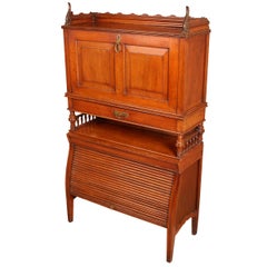 Edwardian Oak Writing Bureau Possibly by Shoolbred & Co., London