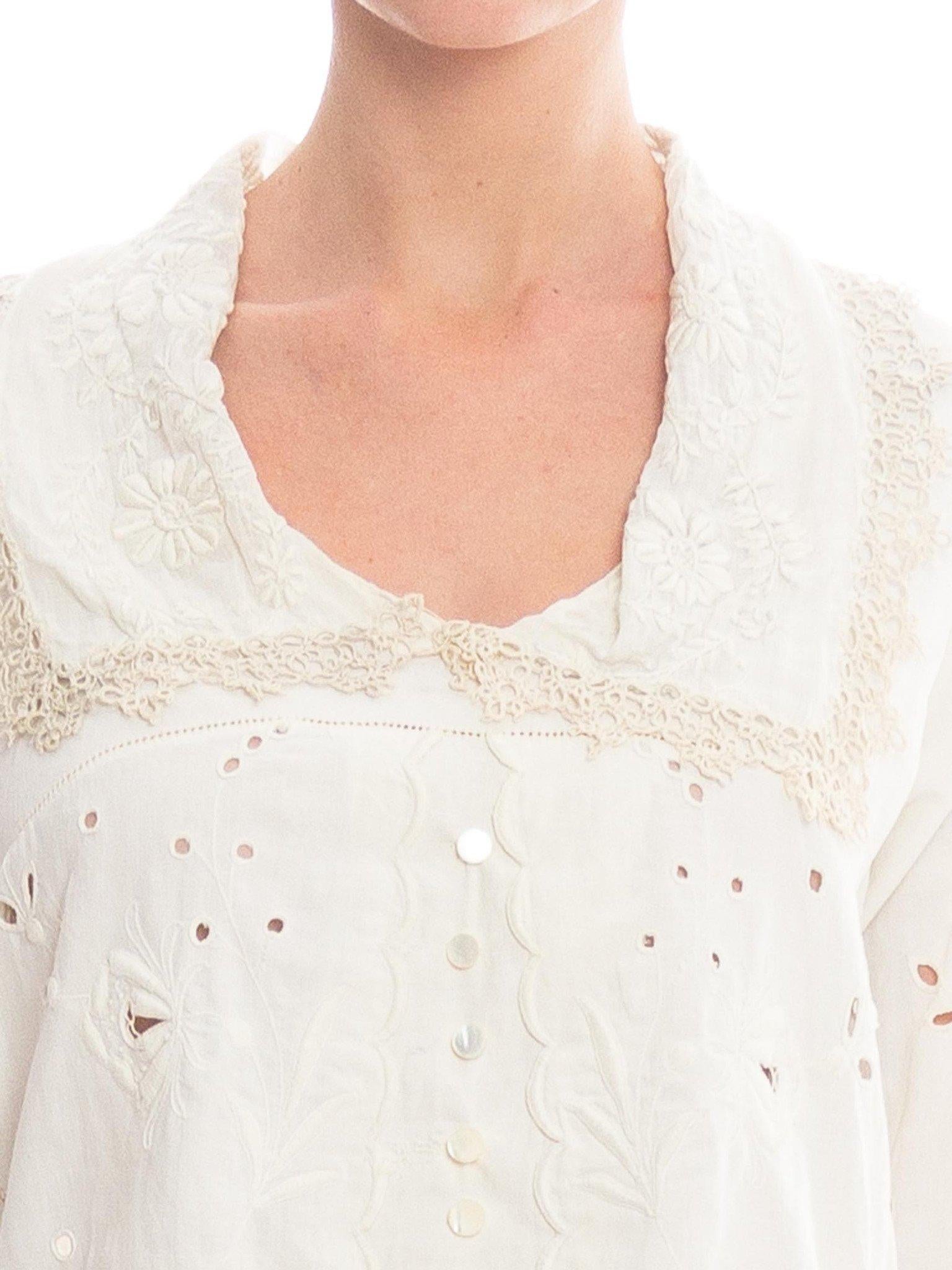 linen embroidered top