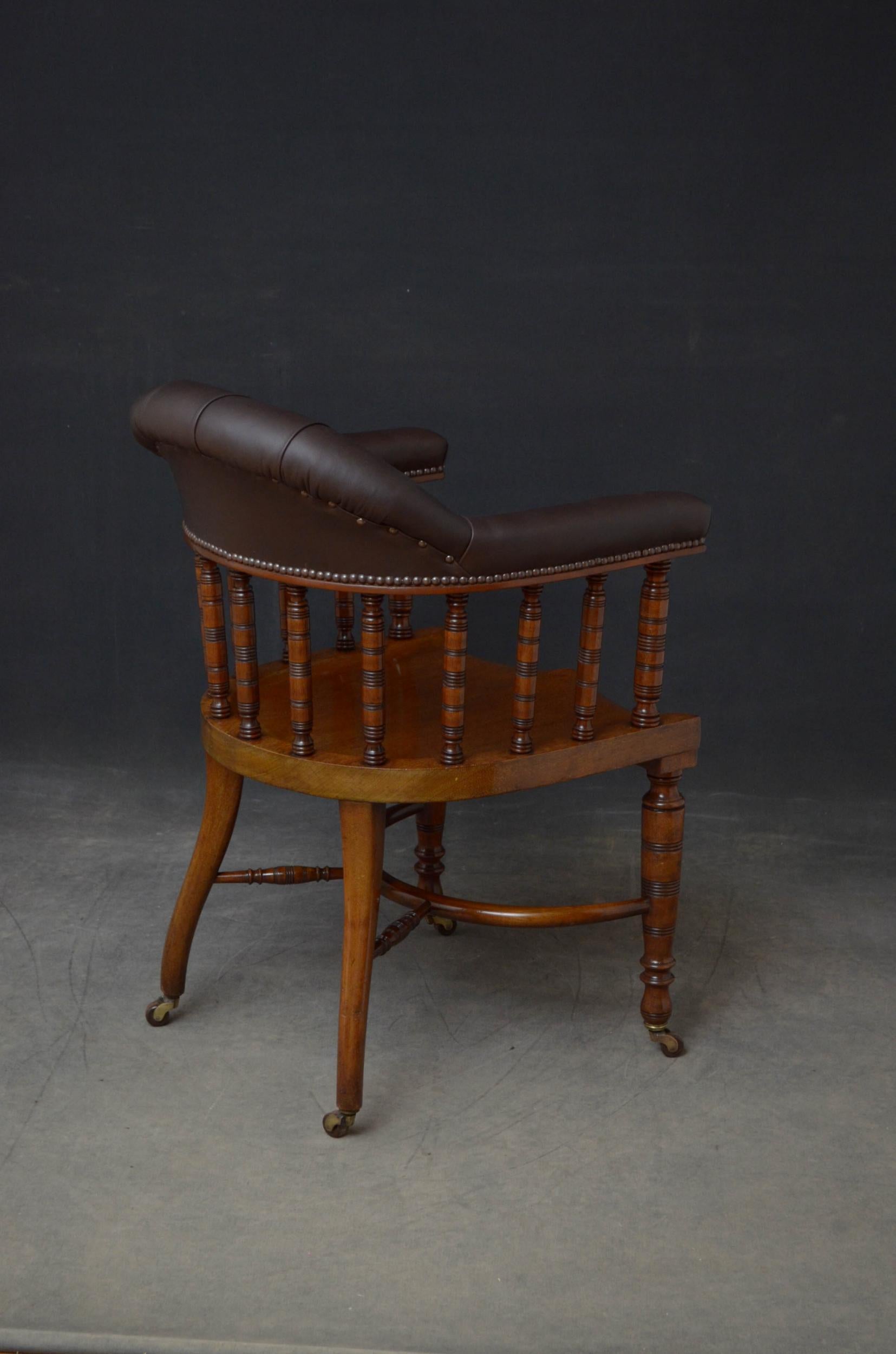 Edwardian Office Chair in Mahogany 2
