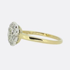 Edwardian Old Cut Diamond Daisy Cluster Ring