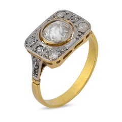 Edwardianischer zweifarbiger Diamantring mit europäischem Schliff (2,6ct), 1910