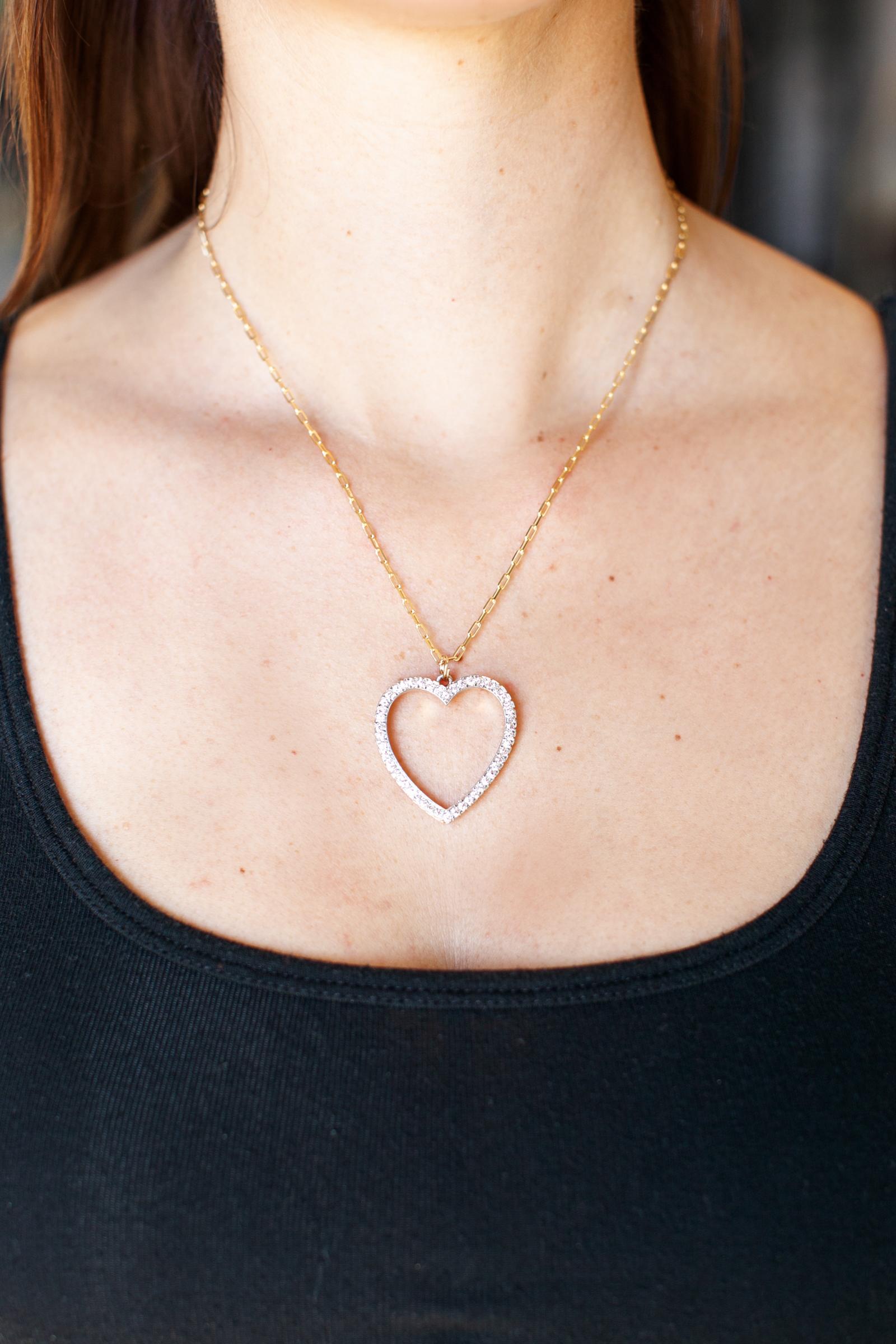 Halskette mit Herzanhänger aus edwardianischem Diamant im alteuropäischen Schliff von Cartier (Alteuropäischer Schliff)