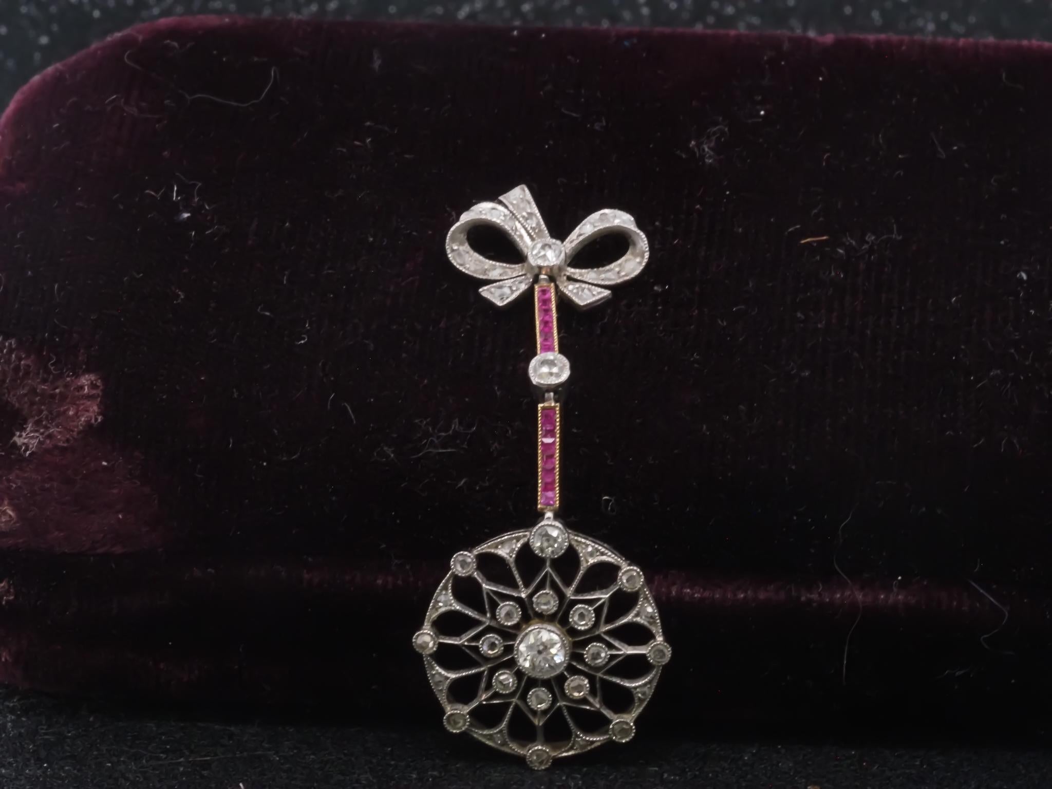 Edwardian Old European Diamond and Ruby Drop Pendant in Gold and Platinum - VHK#1005

Item Details:
Year: 1910s
Metal Type: 14K Yellow Gold and Platinum [Hallmarked, and Tested]
Weight: 4.6 grams

Diamond Details: Old European Brilliant and Rose Cut