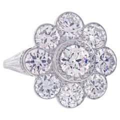 Antique Edwardian Old European Diamond Cluster Ring
